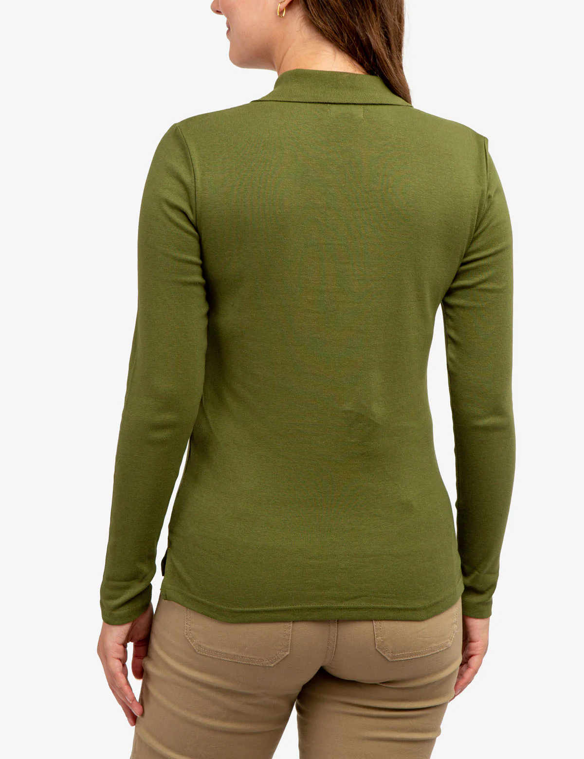 SPLIT NECK RIBBED LONG SLEEVE POLO SHIRT - Image 22