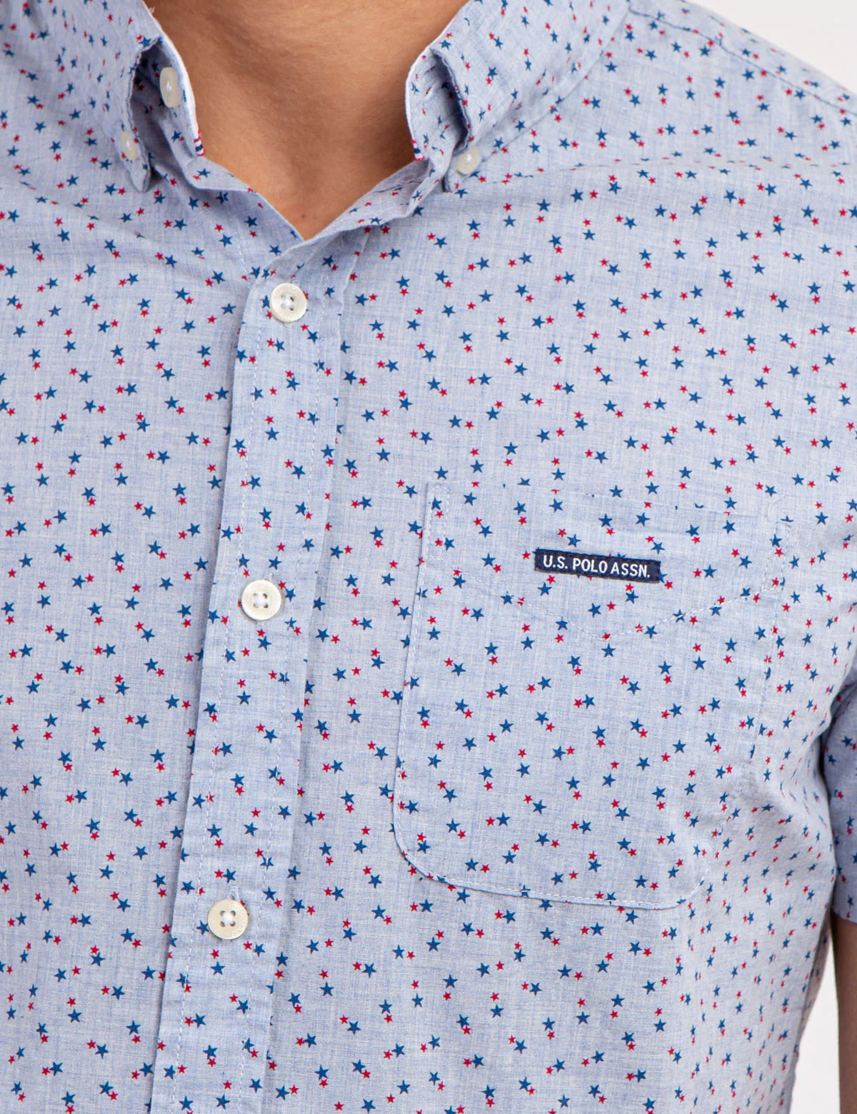 STAR PRINT POPLIN SHORT SLEEVE SHIRT WITH POCKET - Image 2