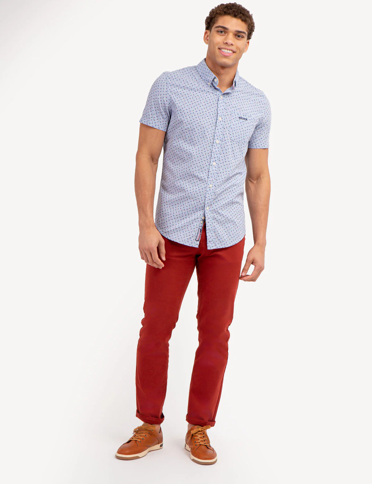 STAR PRINT POPLIN SHORT SLEEVE SHIRT WITH POCKET - Image 3