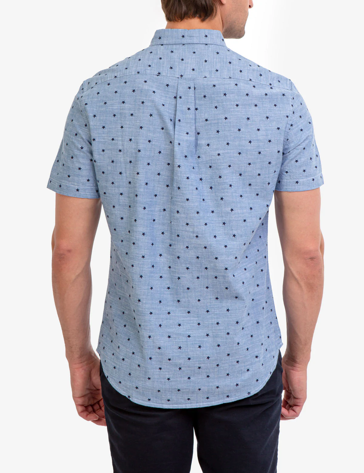 STAR PRINT SLUB CANVAS SHIRT - Image 5