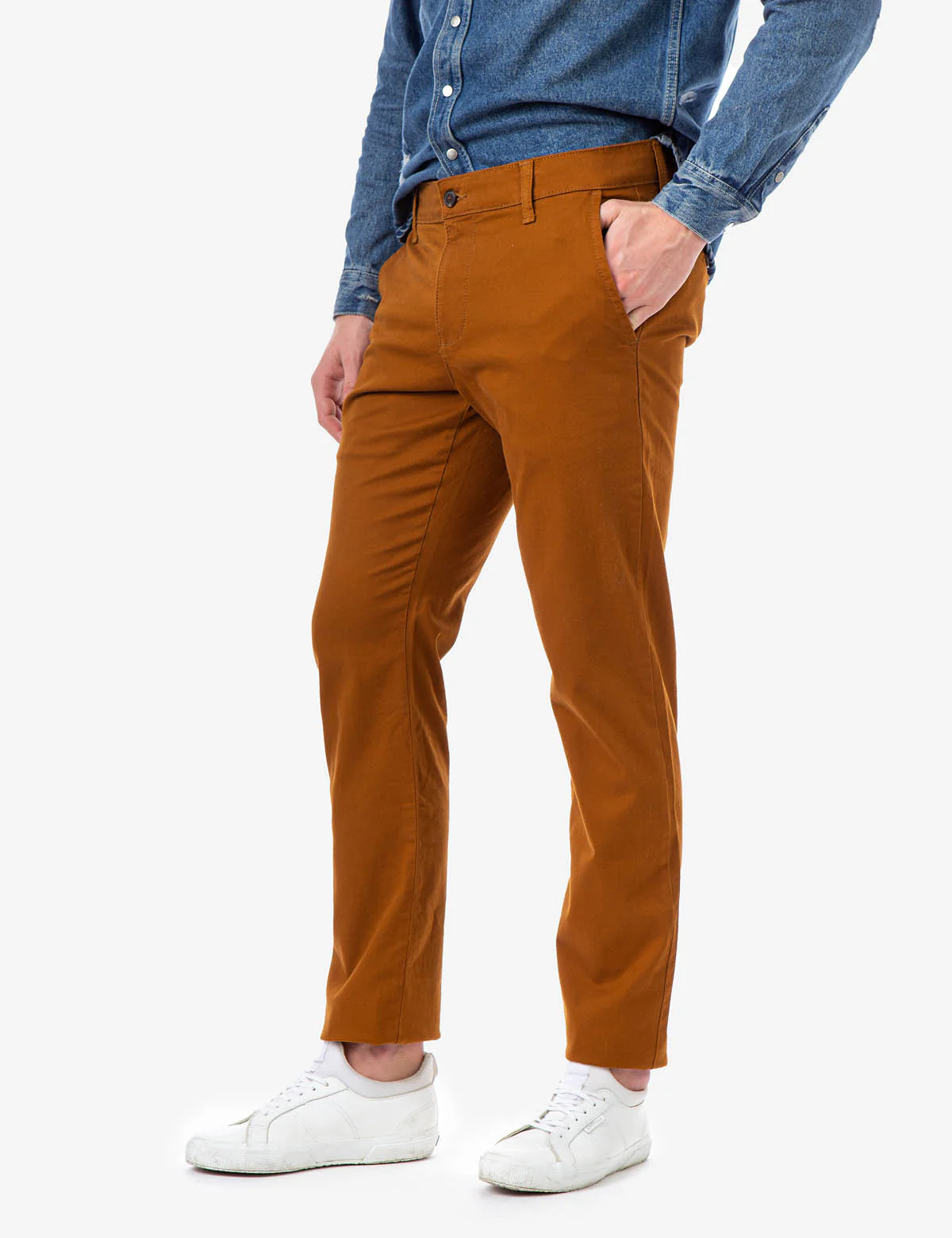 STRAIGHT TWILL CHINO PANTS - Image 5