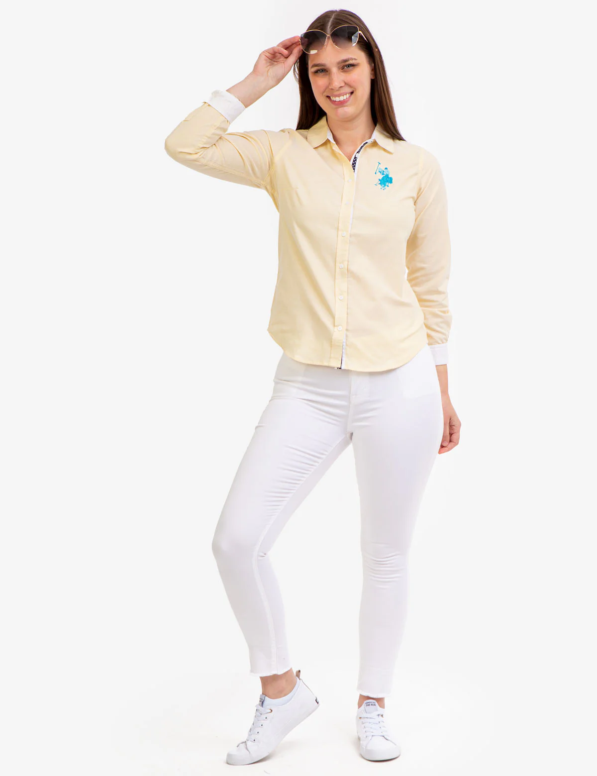 STRETCH OXFORD MULTI TONAL LOGO SHIRT - Image 14
