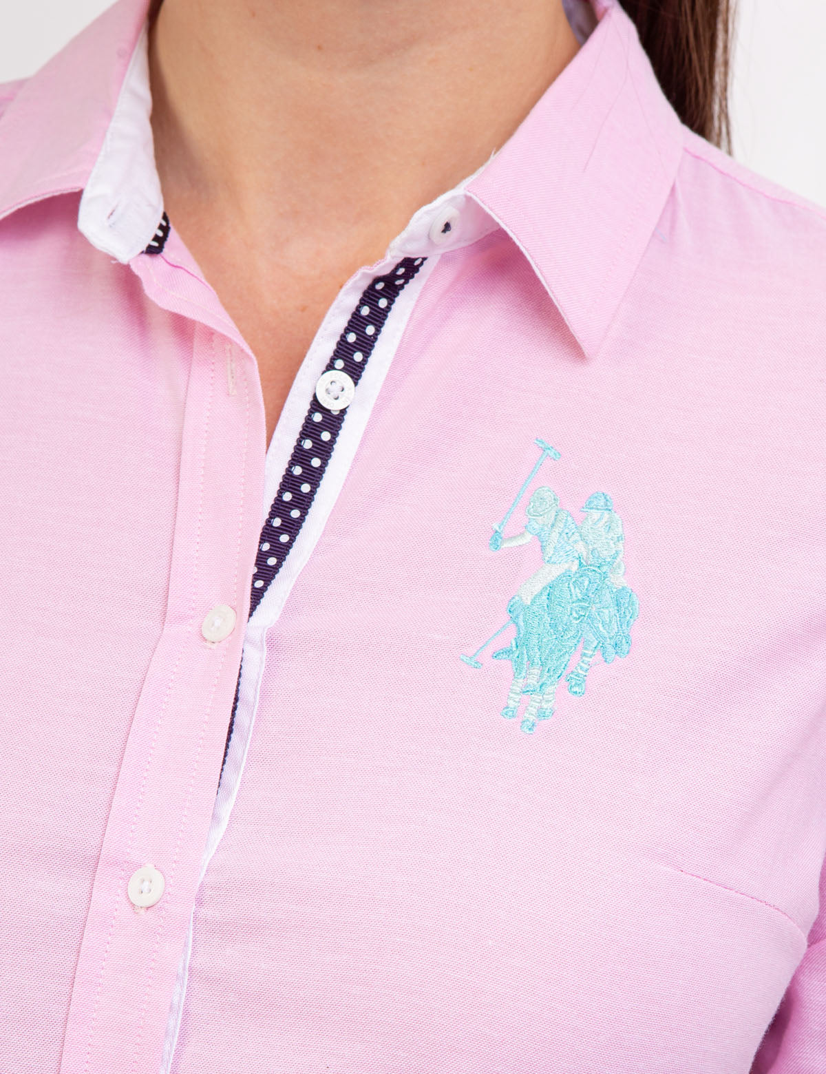 STRETCH OXFORD MULTI TONAL LOGO SHIRT - Image 5