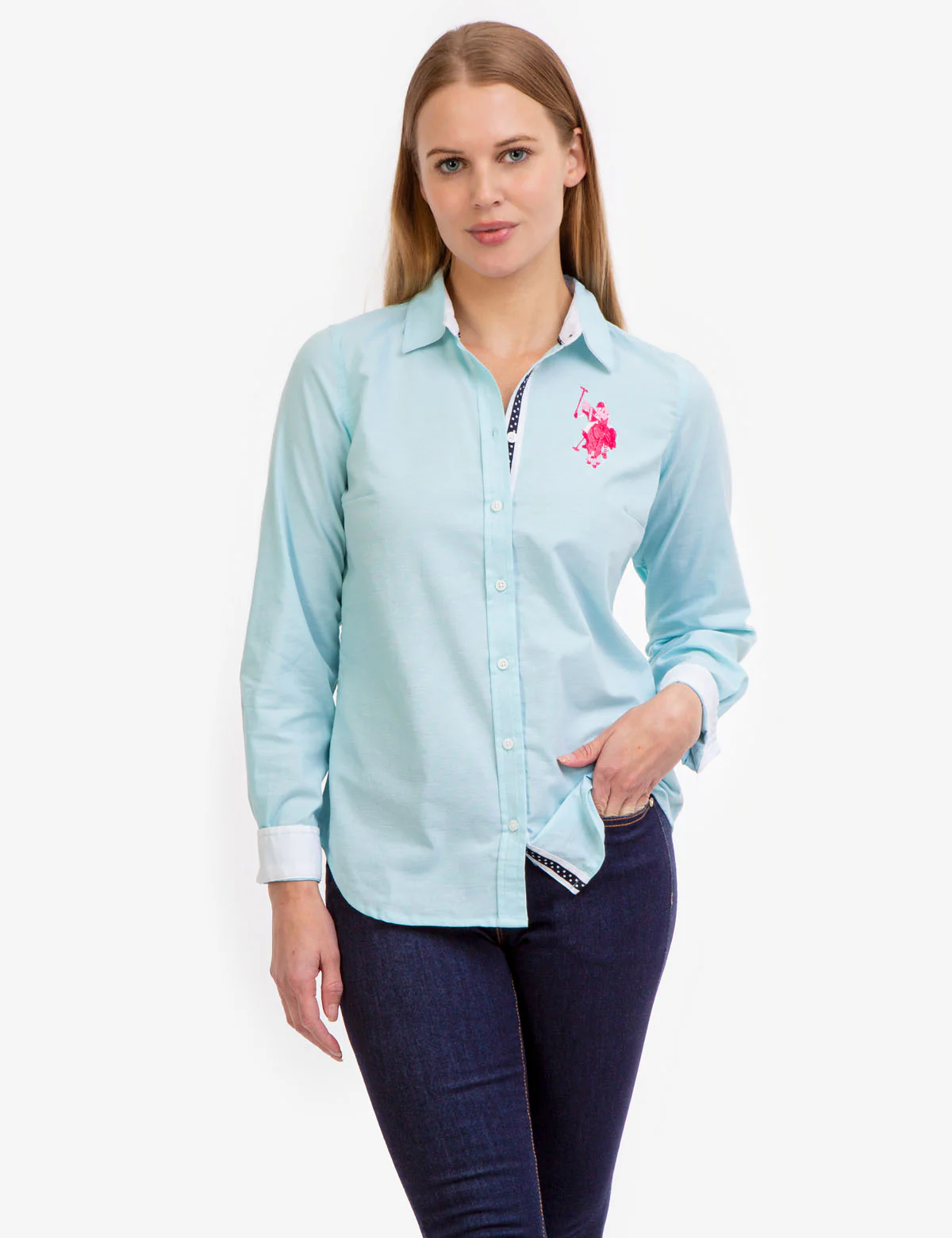 STRETCH OXFORD MULTI TONAL LOGO SHIRT - Image 6