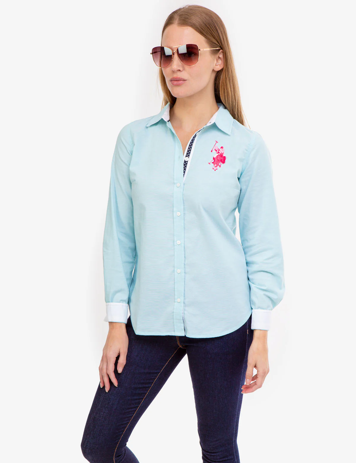 STRETCH OXFORD MULTI TONAL LOGO SHIRT - Image 7