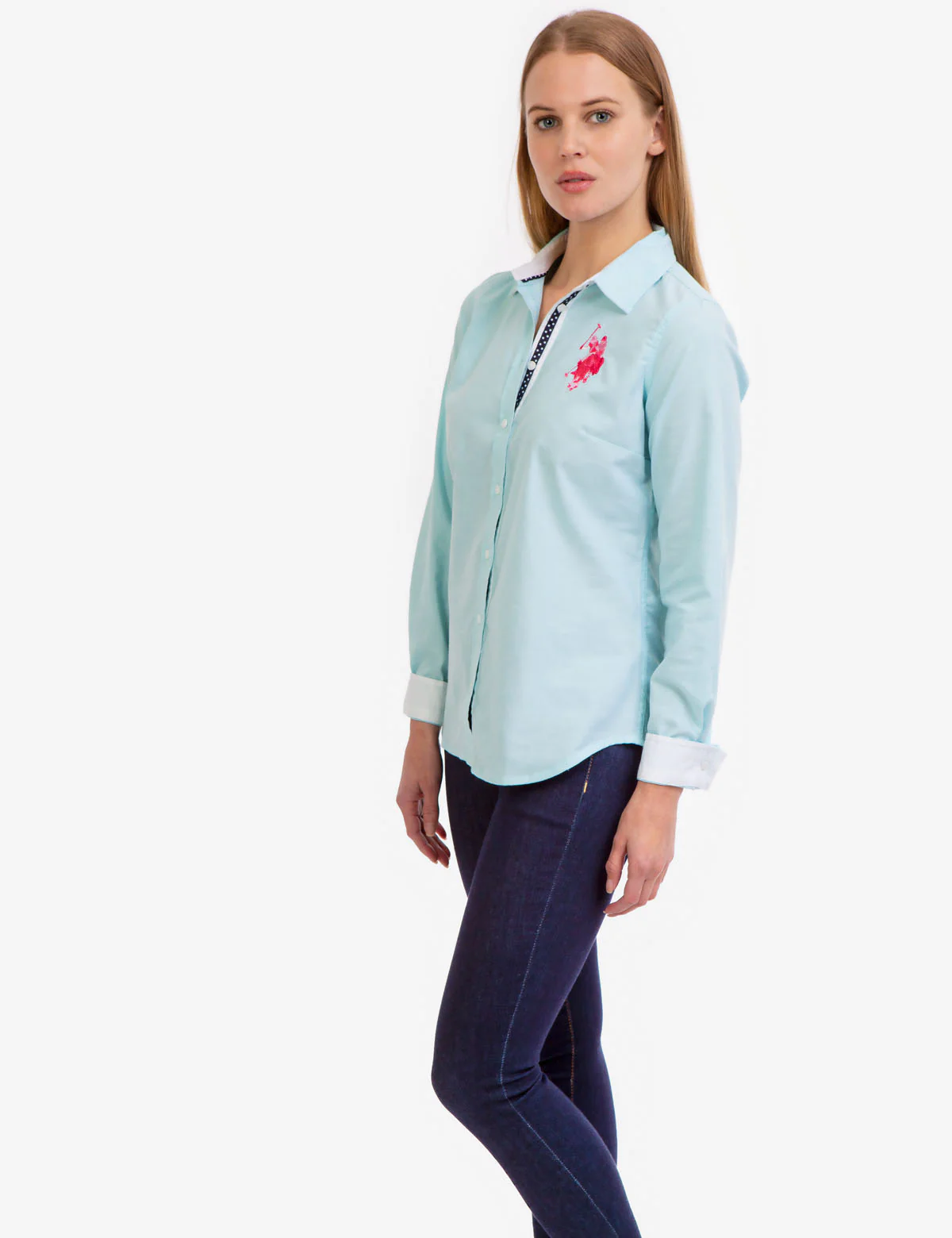 STRETCH OXFORD MULTI TONAL LOGO SHIRT - Image 8
