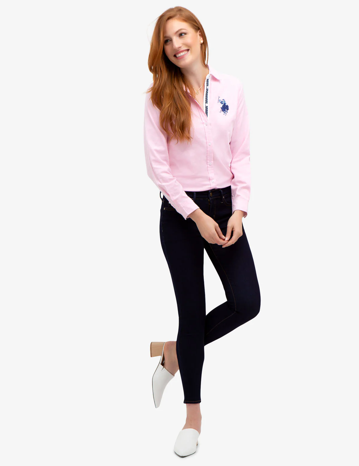 STRETCH OXFORD MULTI TONAL LOGO SHIRT - Image 2