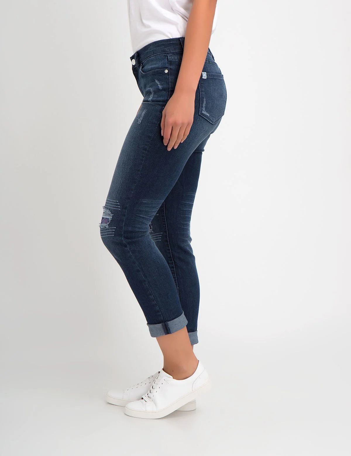 STRETCH RELAXED FIT PATCH AND DESTRUCTION JEAN - Image 5