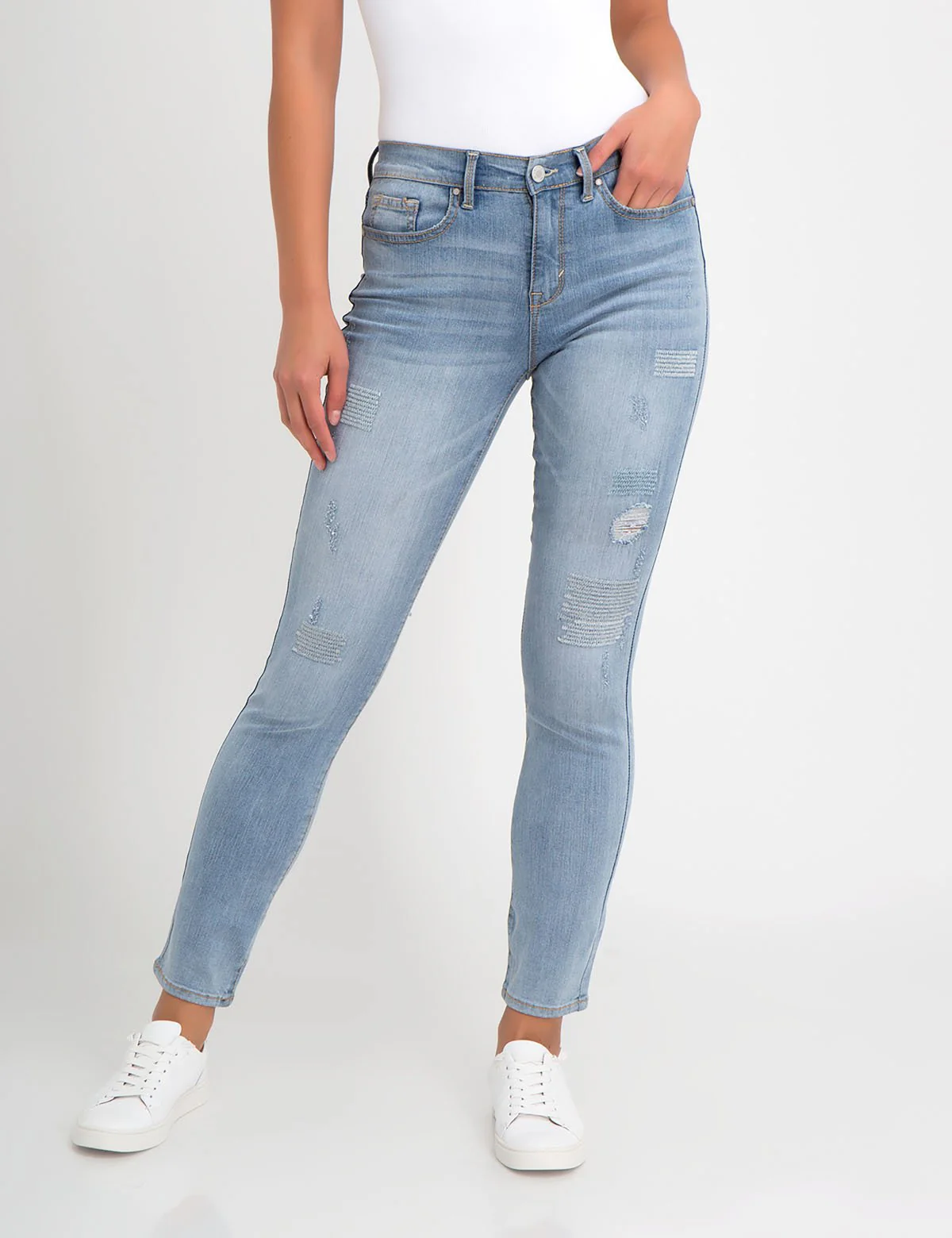 STRETCH SKINNY FIT EMBROIDERY DESTRUCTIVE JEAN - Image 5