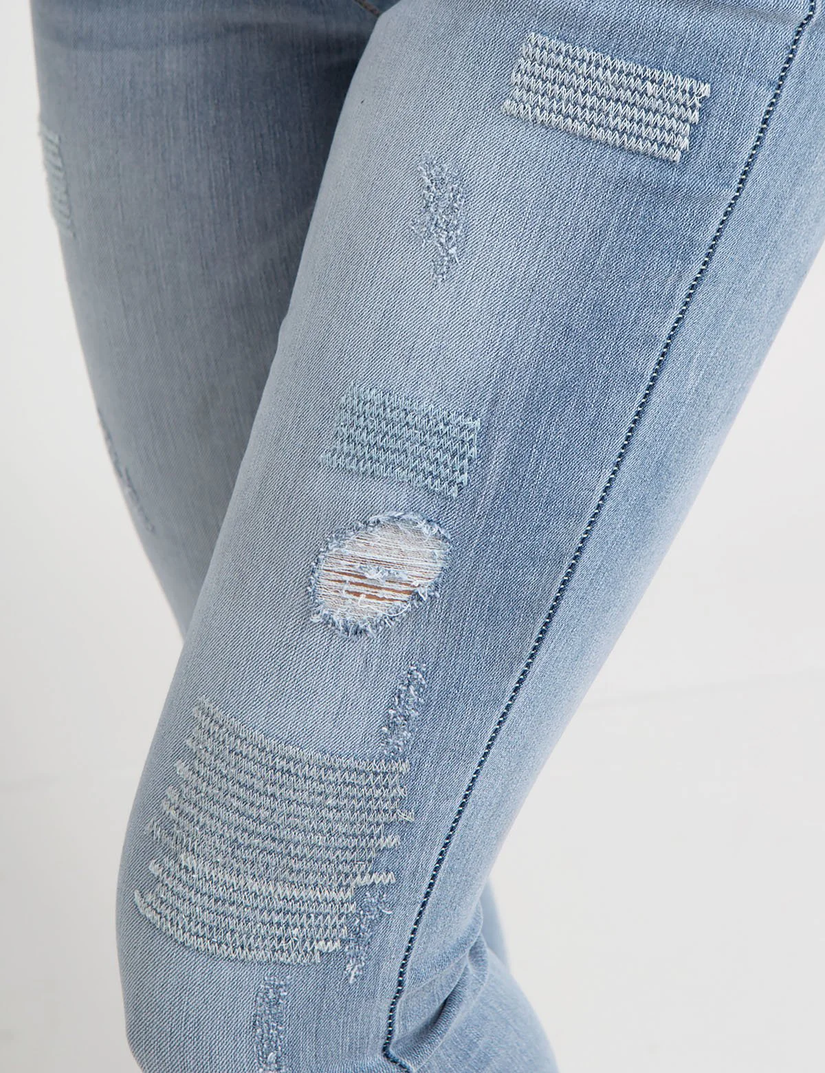 STRETCH SKINNY FIT EMBROIDERY DESTRUCTIVE JEAN - Image 8
