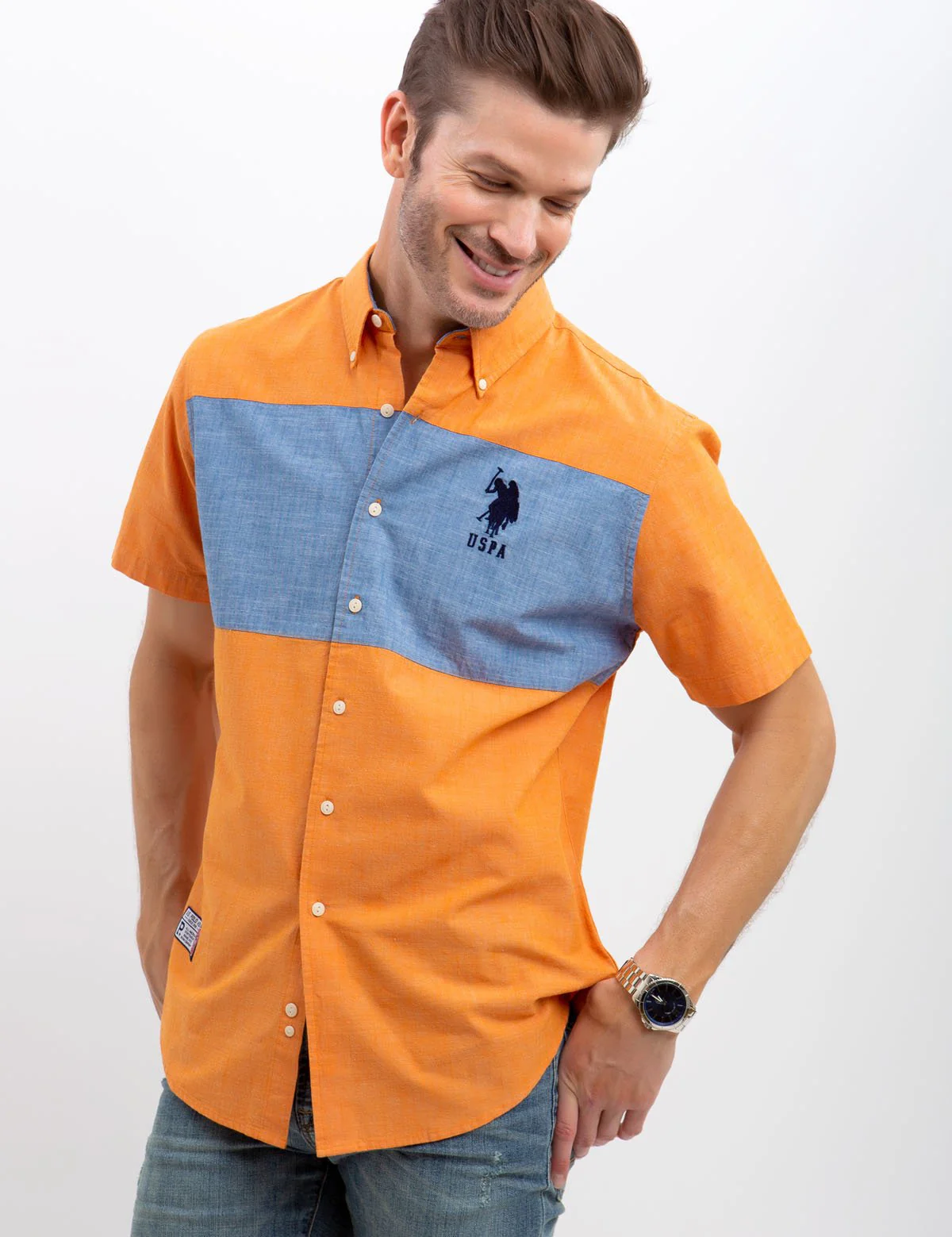 STRETCH SLIM CANVAS SHIRT - Image 3