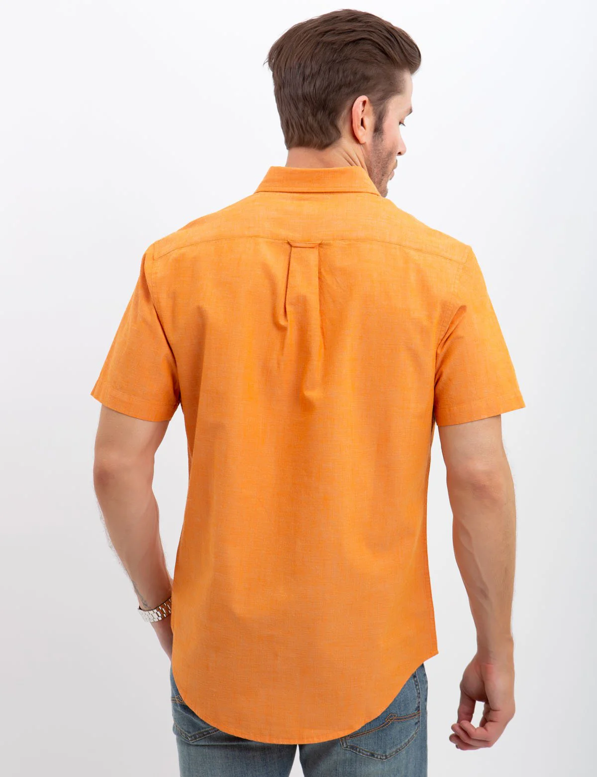 STRETCH SLIM CANVAS SHIRT - Image 6
