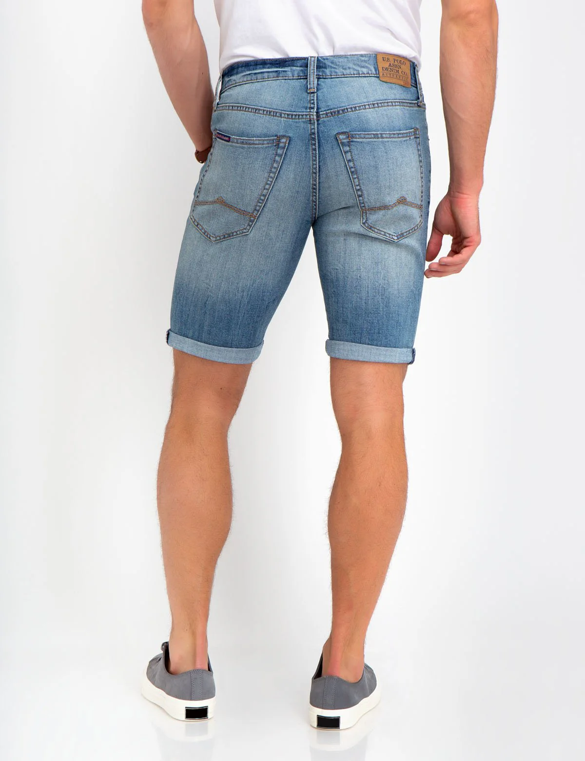 STRETCH SLIM DENIM SHORTS - Image 7