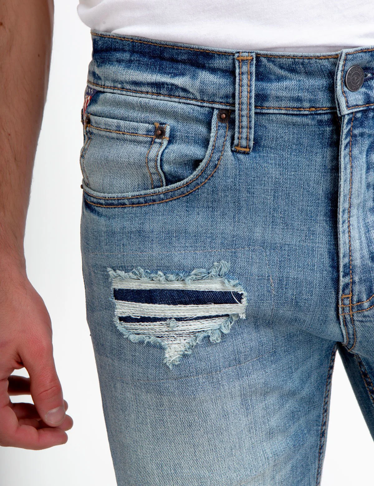 STRETCH SLIM DENIM SHORTS - Image 8