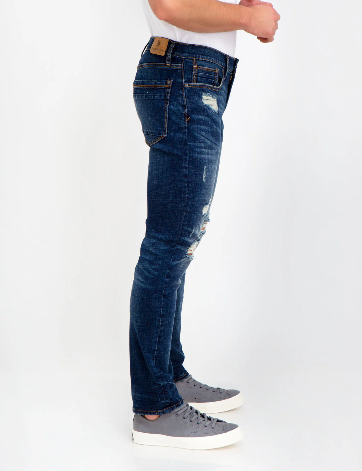 STRETCH SLIM HEAVY DESTRUCTED JEANS - Image 5