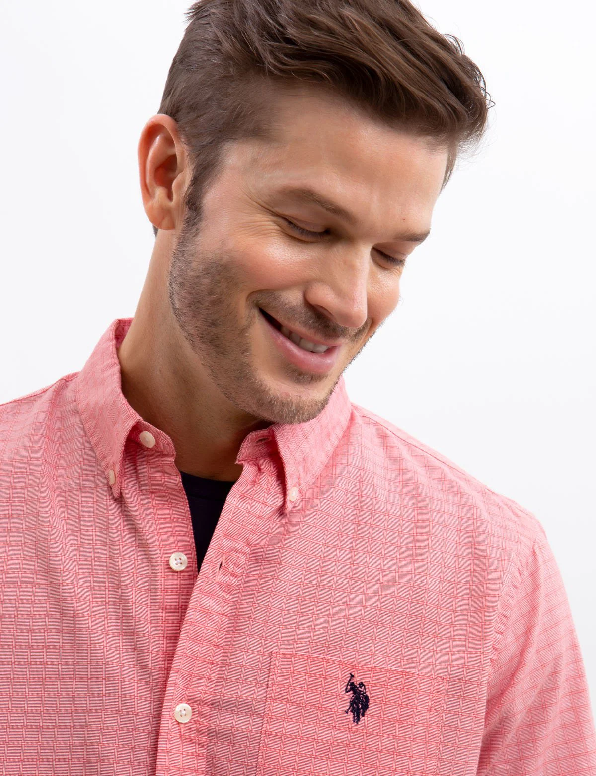 STRETCH SLIM PLAID SHIRT - Image 12