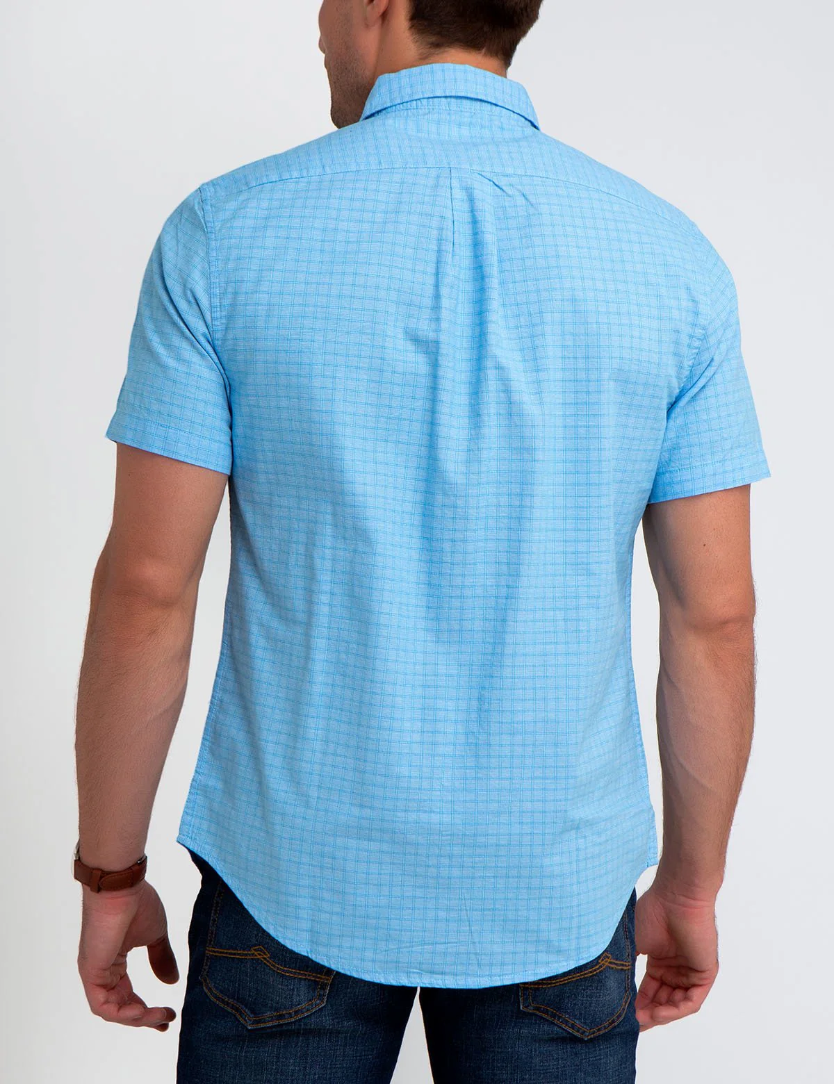 STRETCH SLIM PLAID SHIRT - Image 15