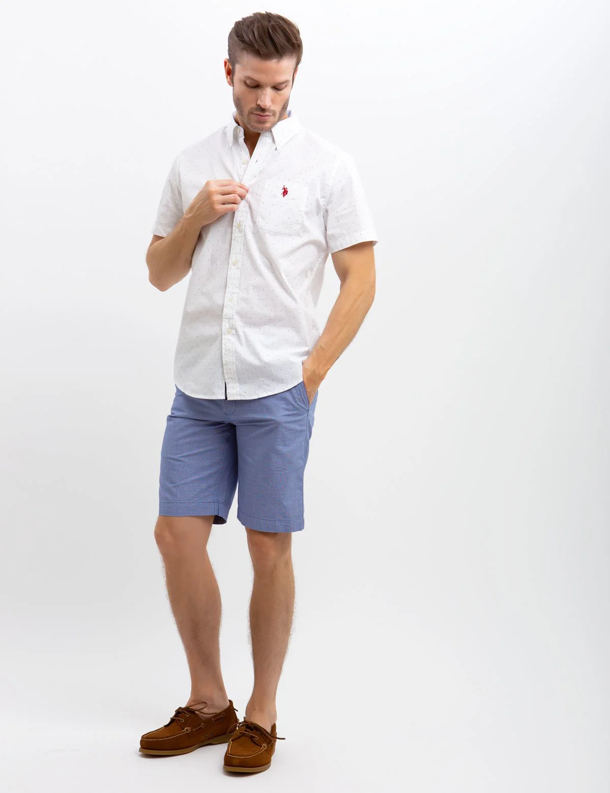 STRETCH SLIM POPLIN SHIRT - Image 15