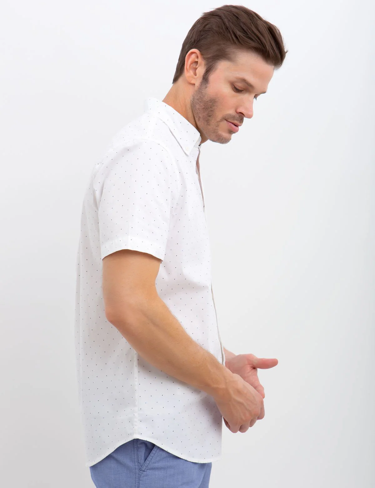 STRETCH SLIM POPLIN SHIRT - Image 17