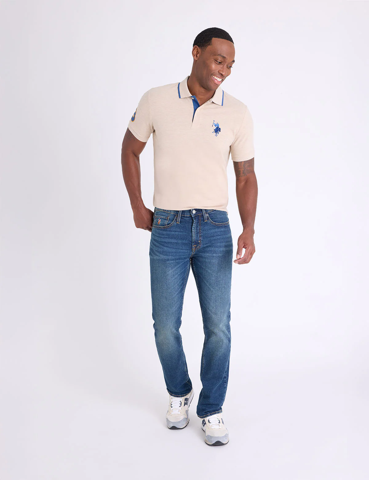 STRETCH SLIM STRAIGHT 5 POCKET JEAN - Image 2