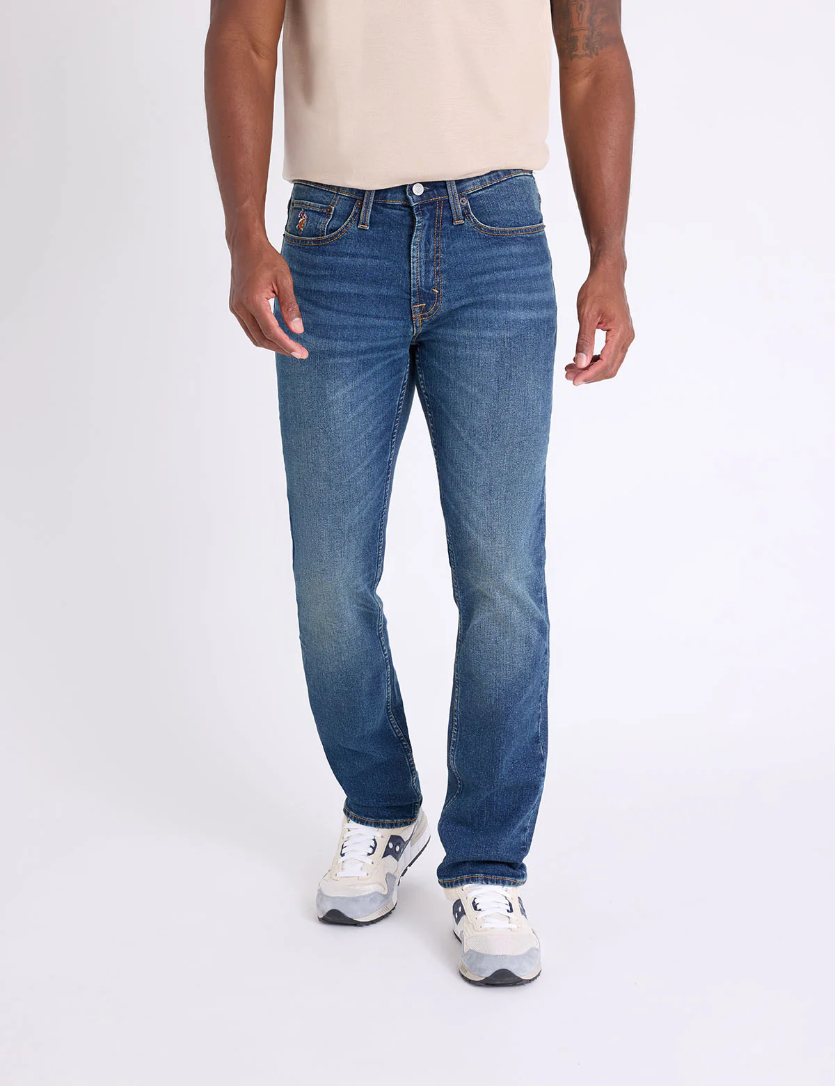 STRETCH SLIM STRAIGHT 5 POCKET JEAN - Image 3