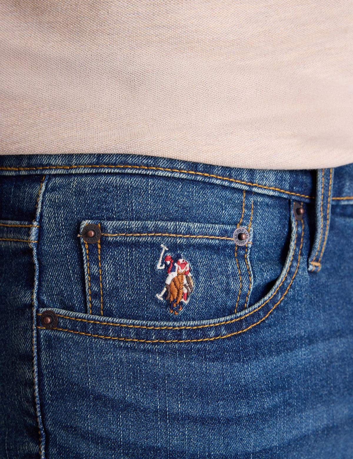 STRETCH SLIM STRAIGHT 5 POCKET JEAN - Image 4
