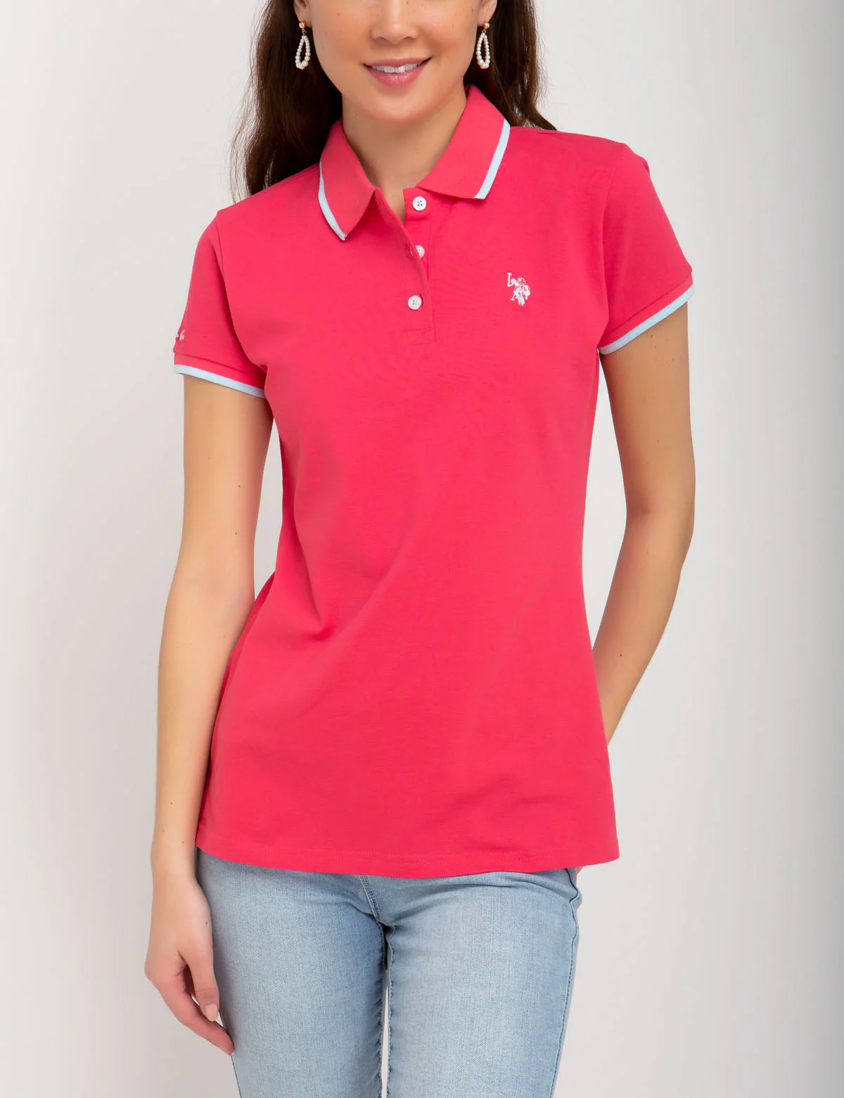 STRETCH SMALL LOGO TIPPED POLO SHIRT - Image 16