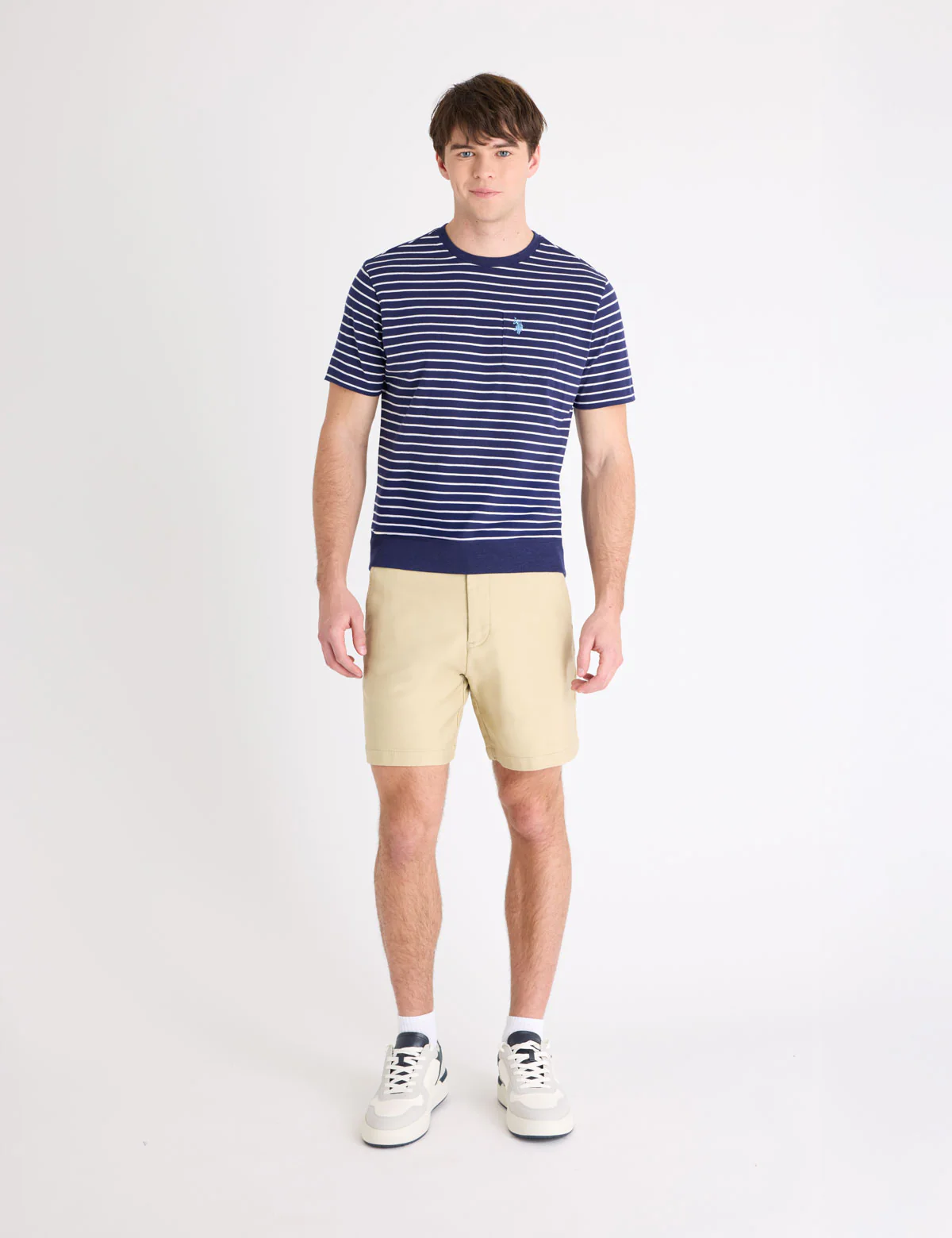 STRIPE JERSEY POCKET KNIT T-SHIRT WITH RIB BOTTOM - Image 3