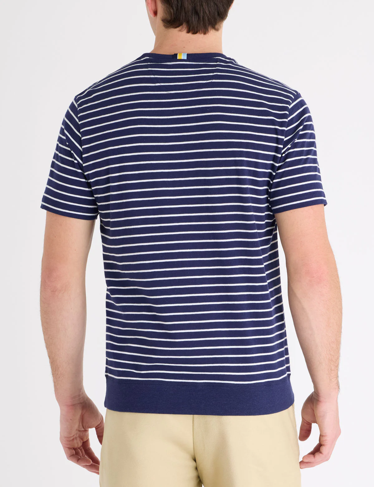 STRIPE JERSEY POCKET KNIT T-SHIRT WITH RIB BOTTOM - Image 4