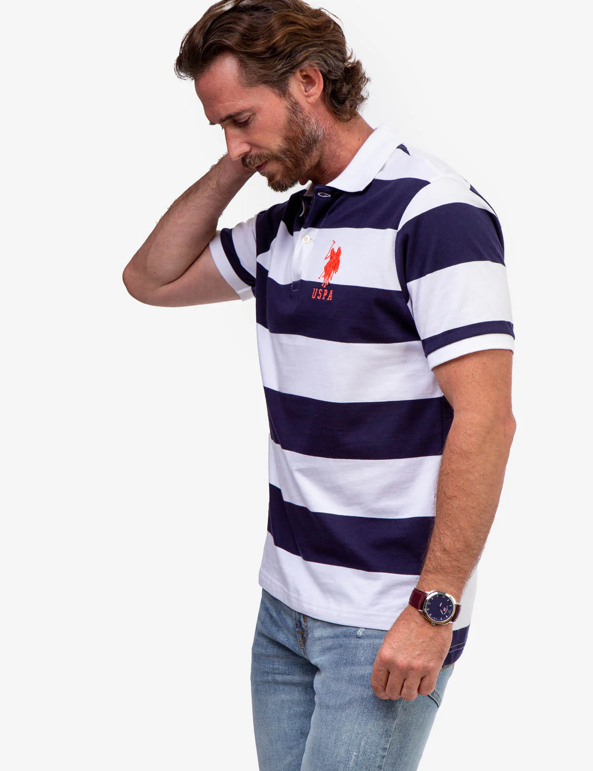 STRIPE JERSEY POLO SHIRT - Image 3