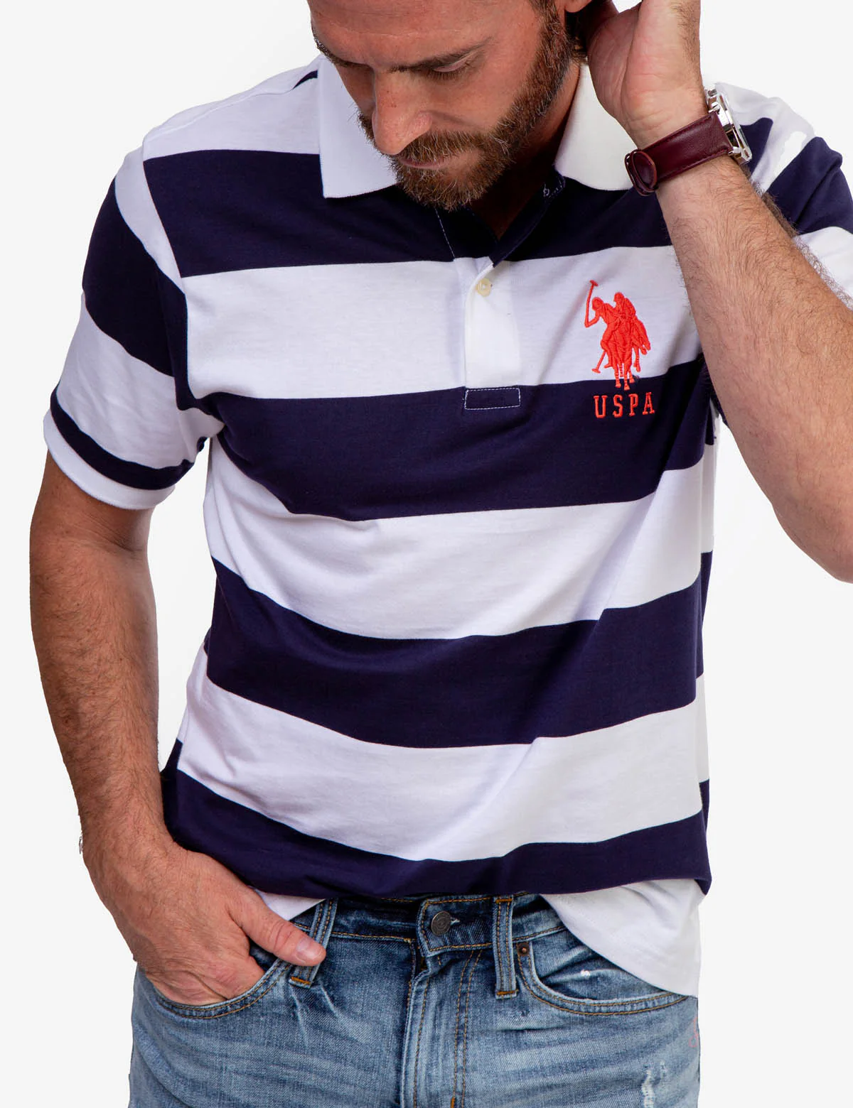 STRIPE JERSEY POLO SHIRT - Image 5