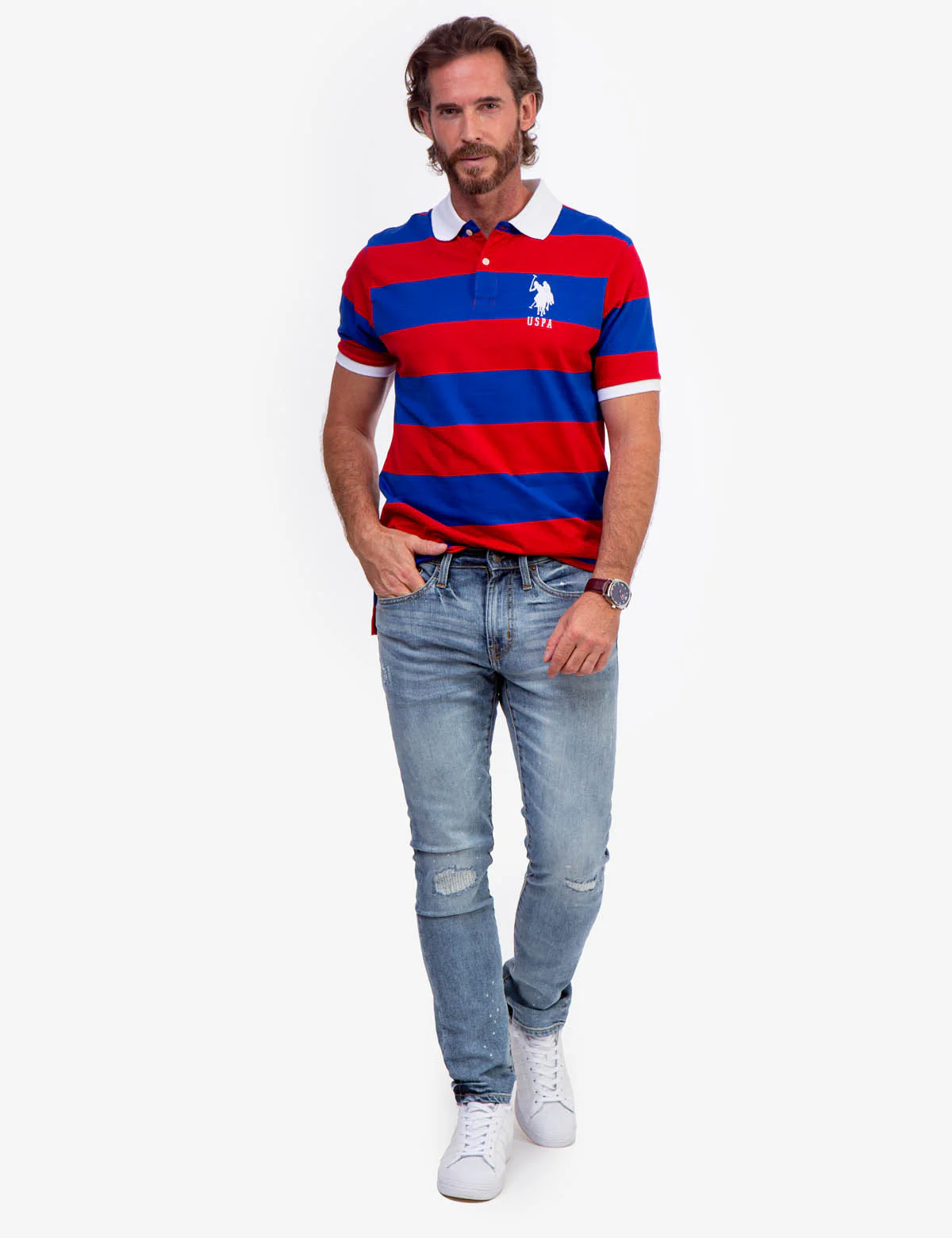 STRIPE JERSEY POLO SHIRT - Image 8