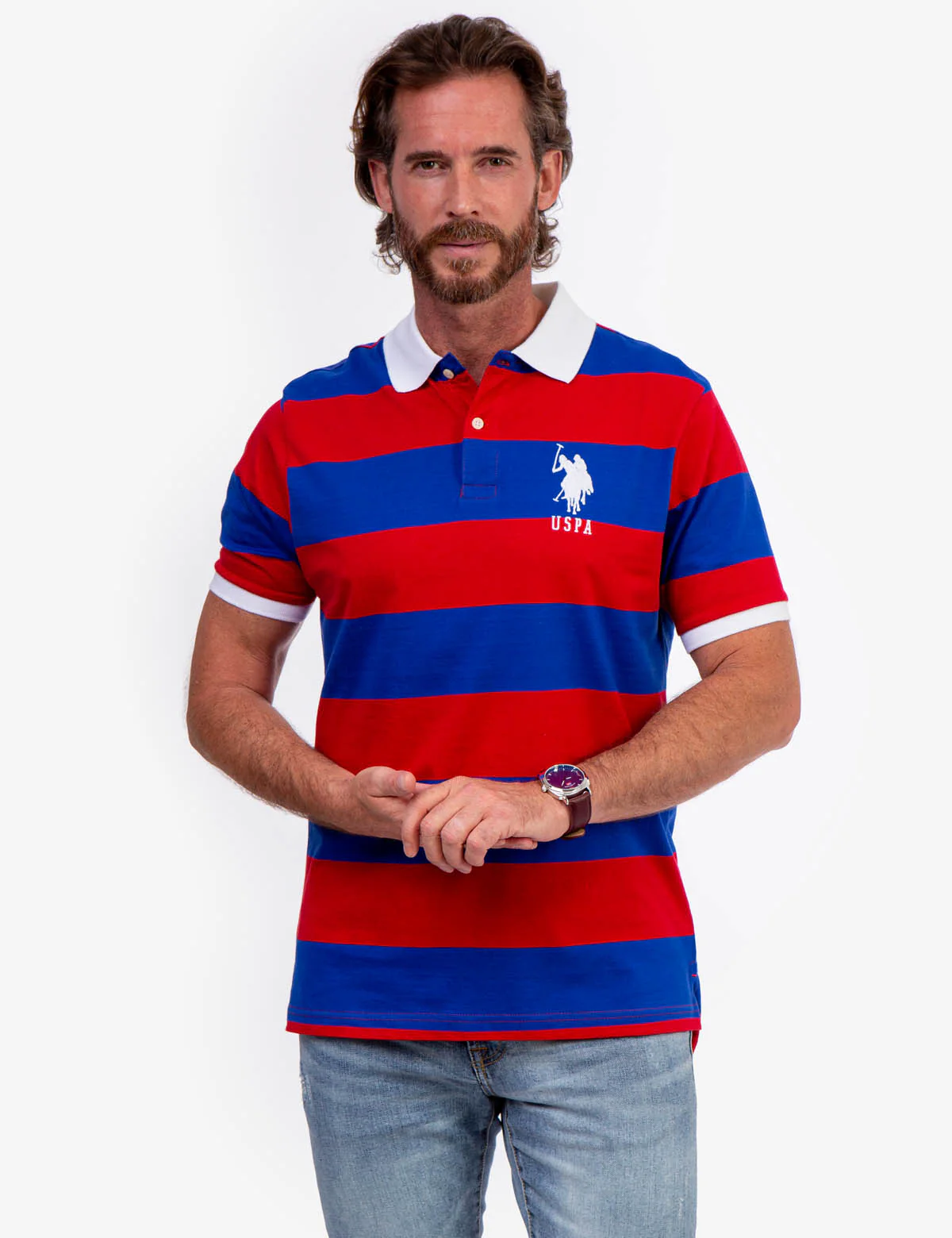 STRIPE JERSEY POLO SHIRT - Image 9