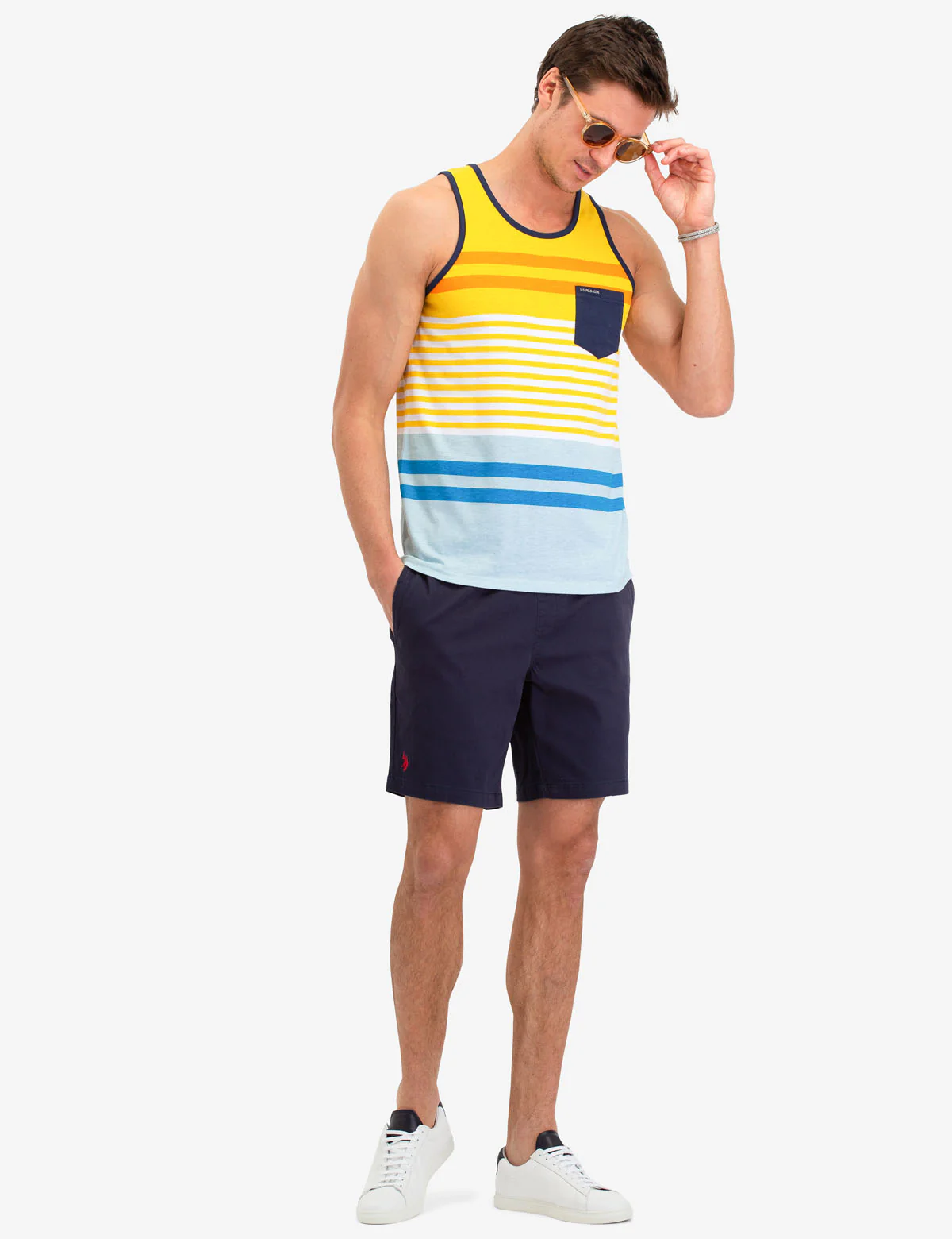 STRIPE PATCH POCKET TANK - Image 2