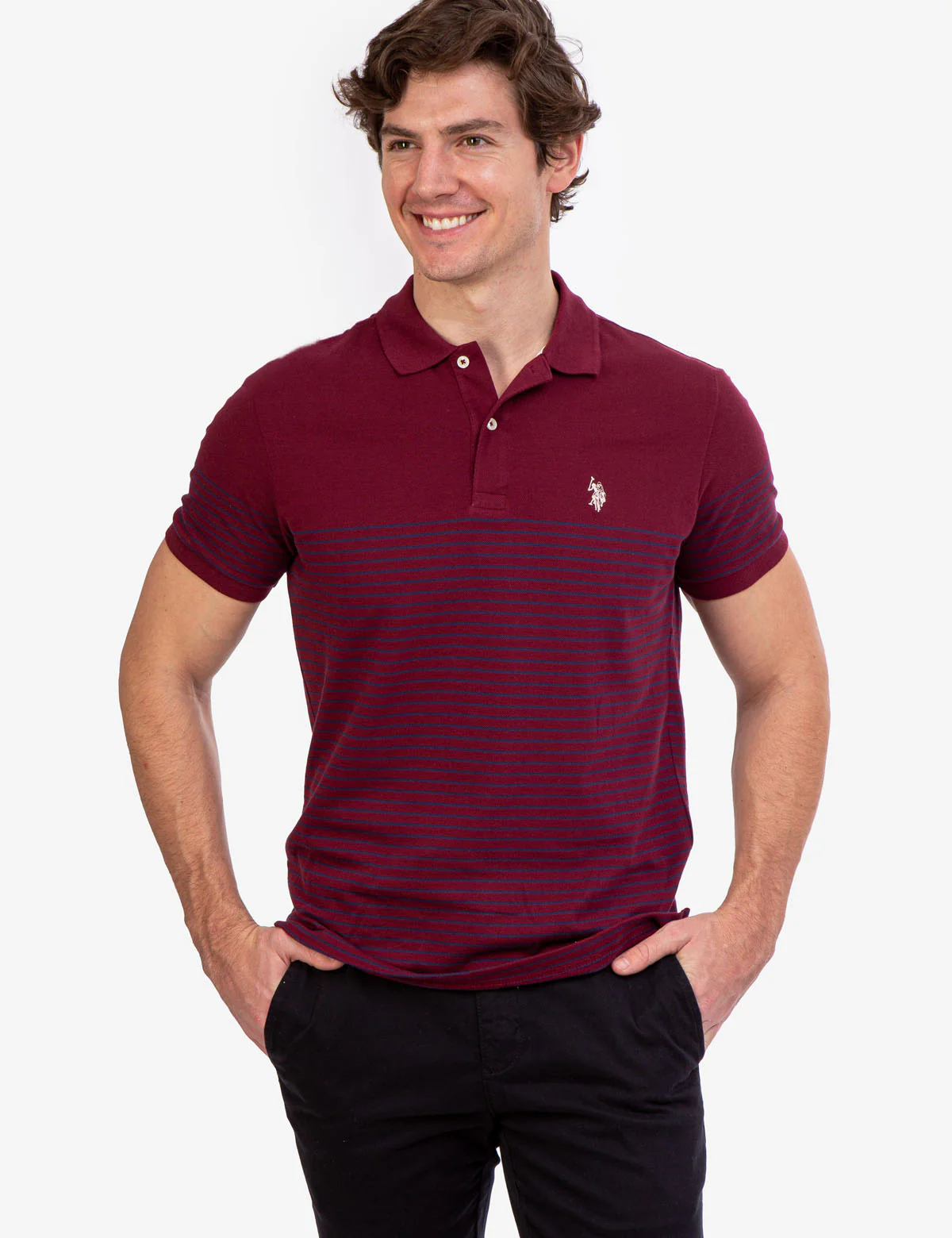 STRIPE PIQUE POLO SHIRT