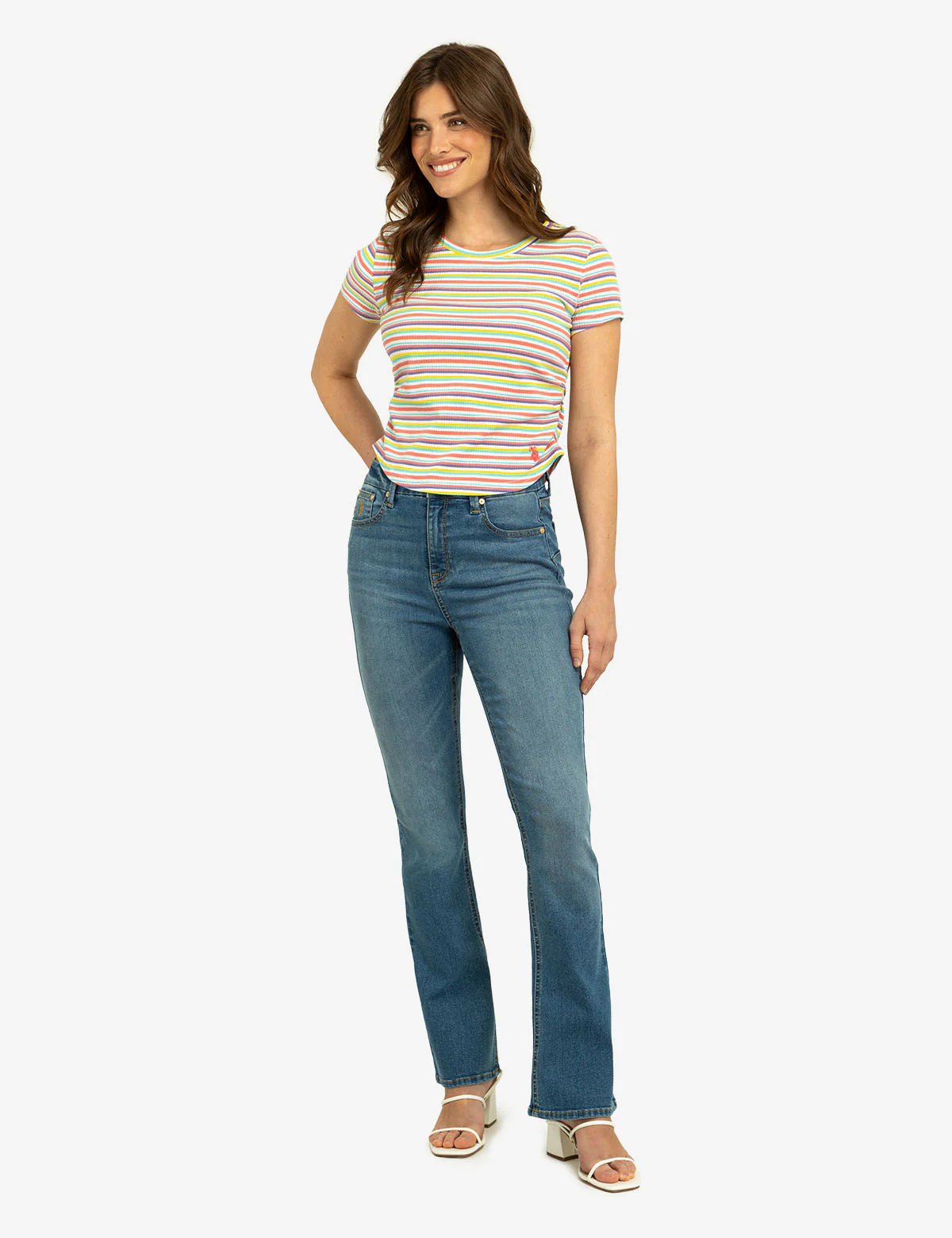 STRIPE RUCHED SIDE TOP - Image 2