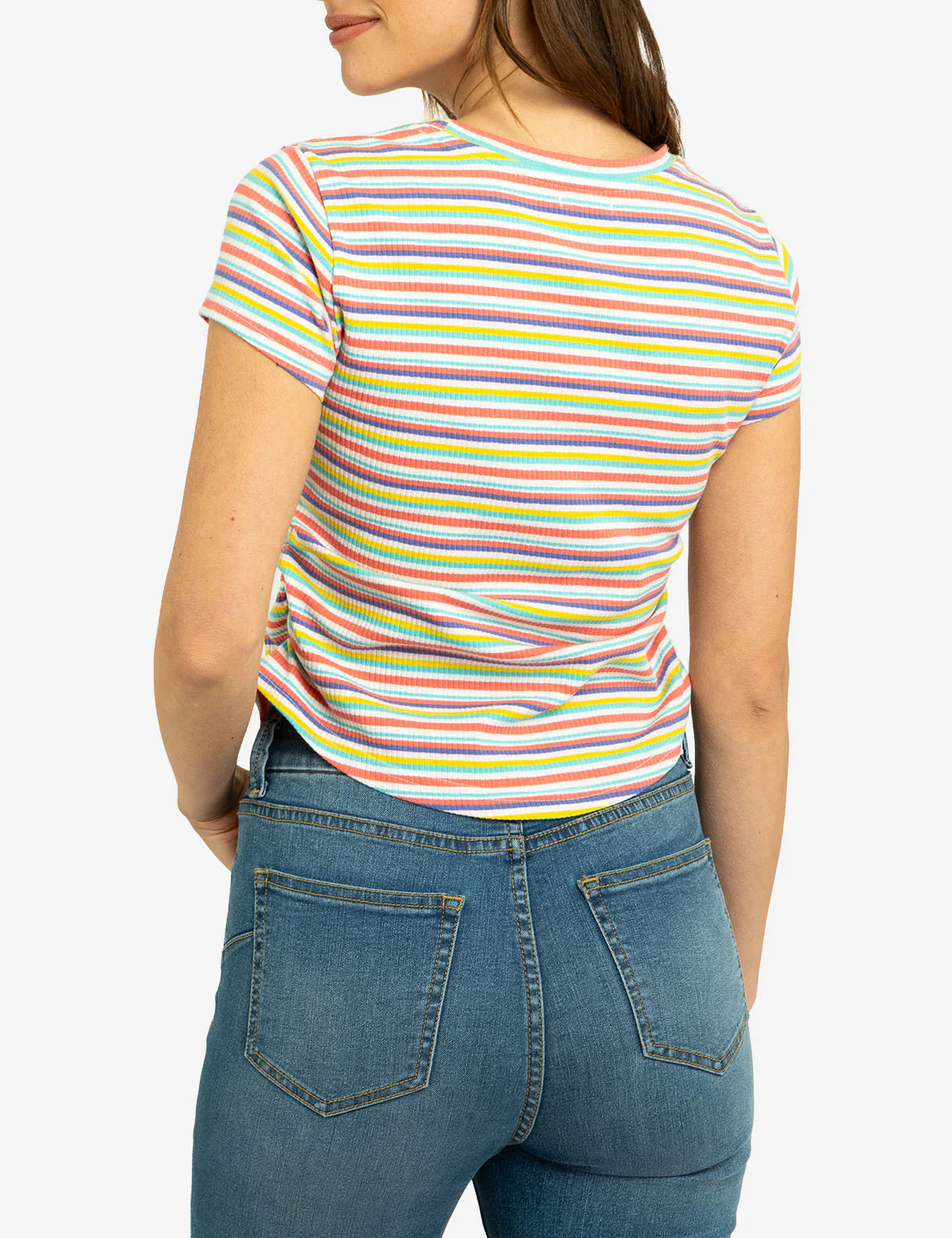 STRIPE RUCHED SIDE TOP - Image 4