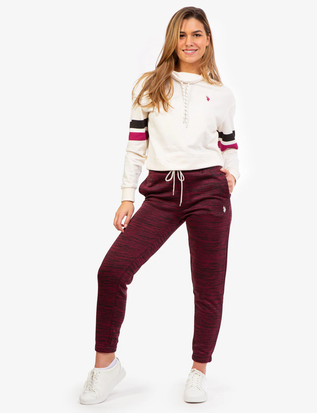 STRIPE SLEEVE COWL NECK SWEATSHIRT - Image 5