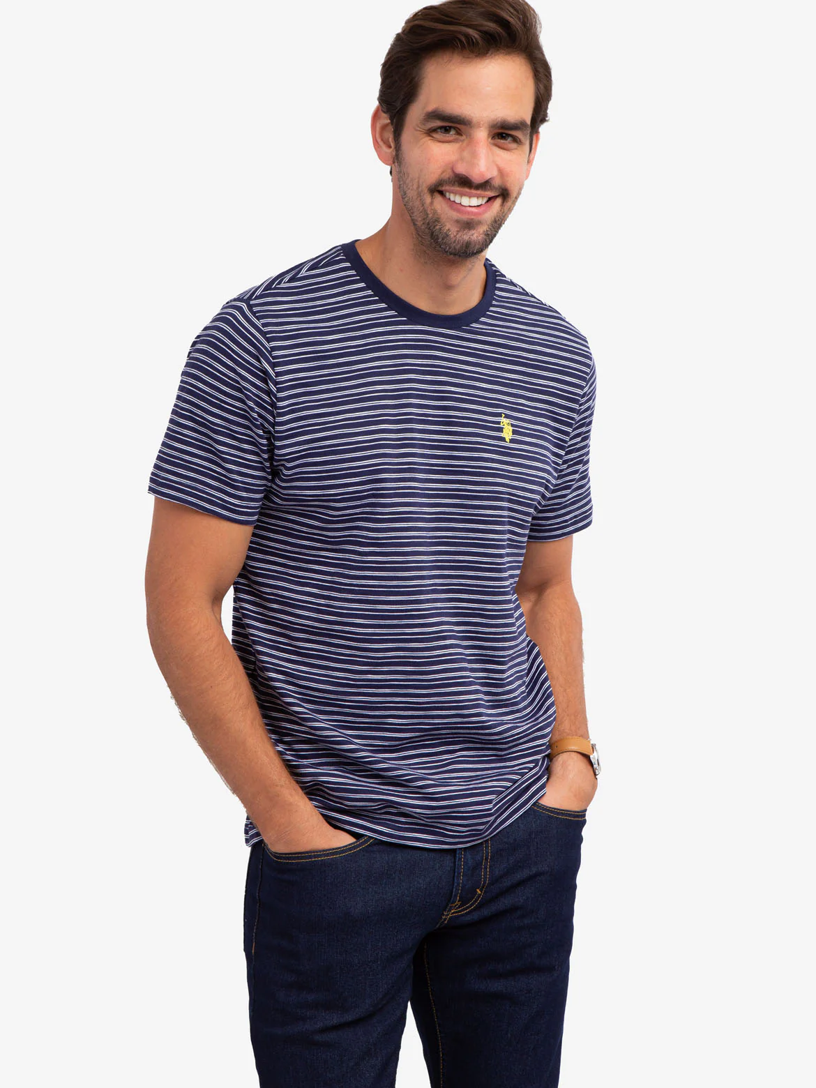 STRIPE SLUB JERSEY T-SHIRT