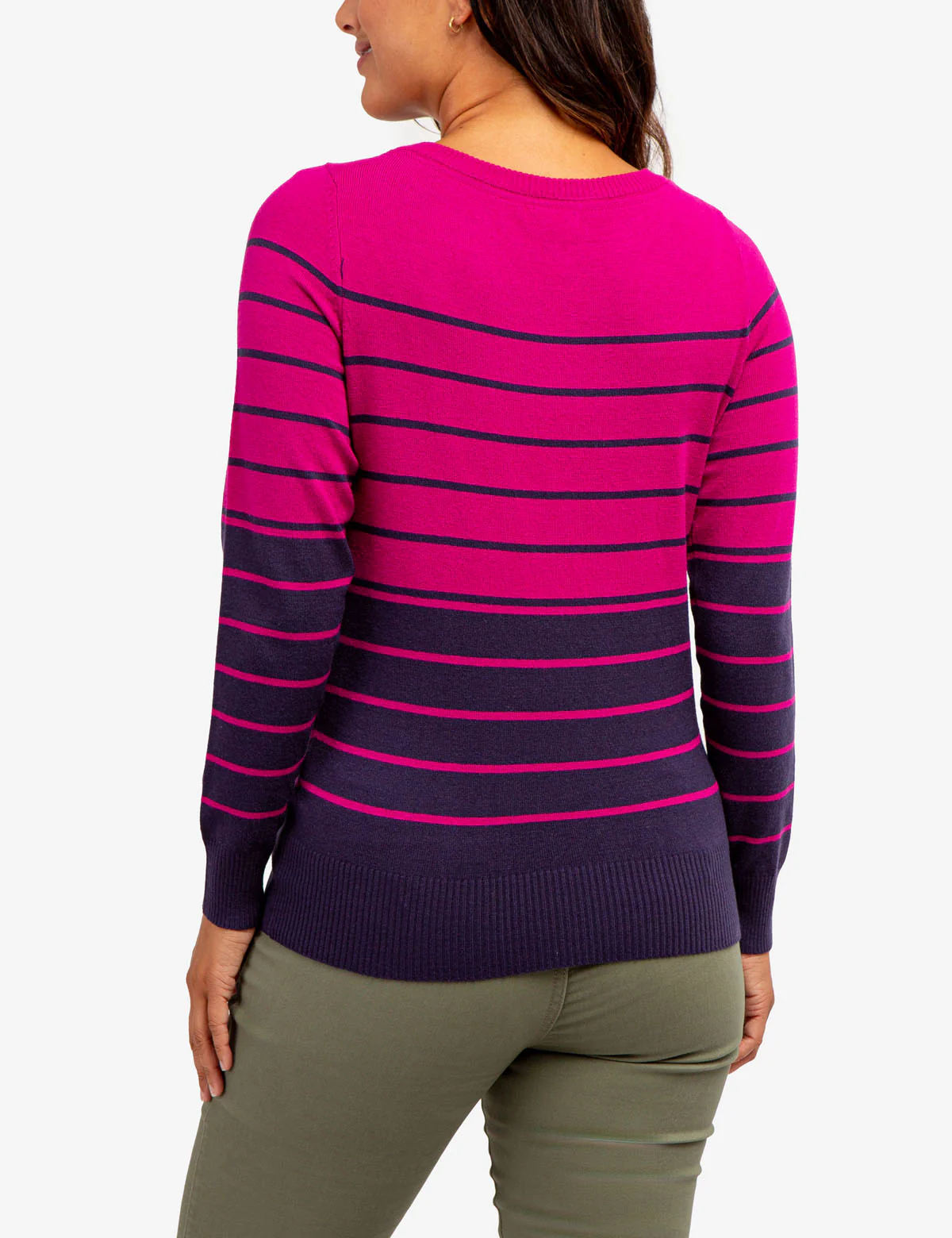 STRIPED BOAT NECK SWEATER - Image 3