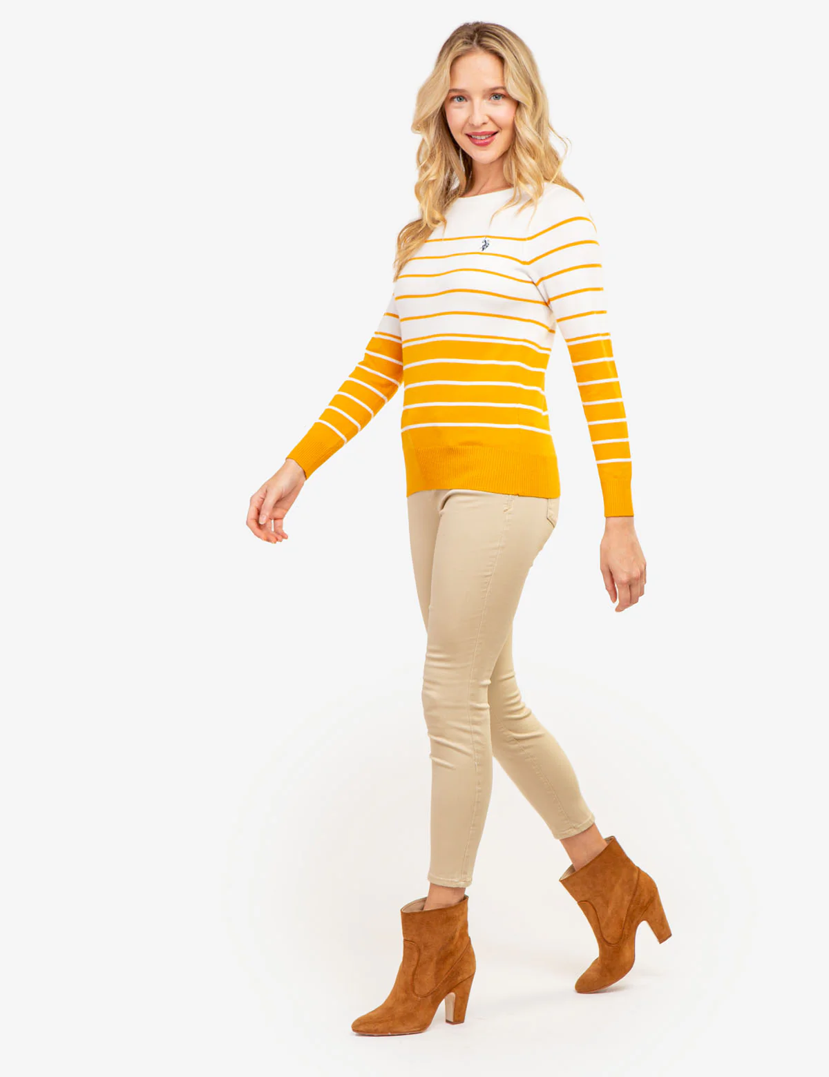 STRIPED BOAT NECK SWEATER - Image 5