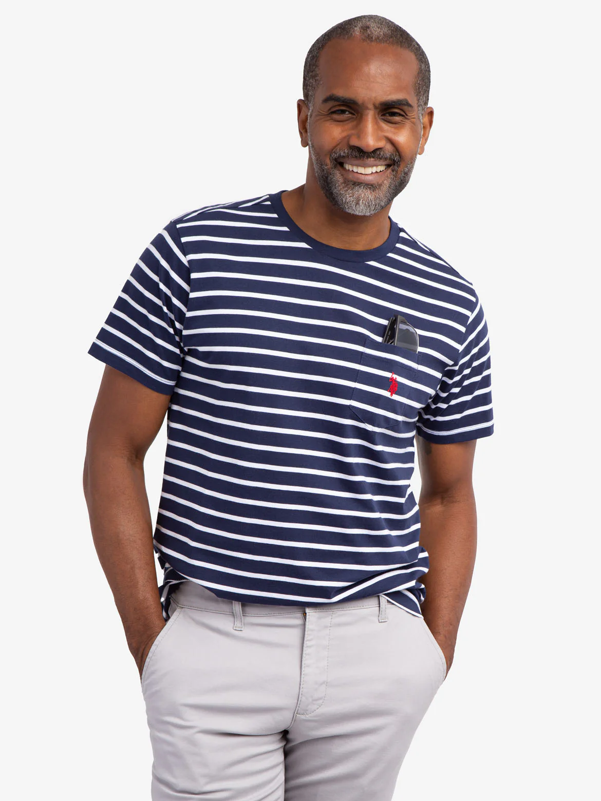 STRIPED CHEST POCKET T-SHIRT - Image 11