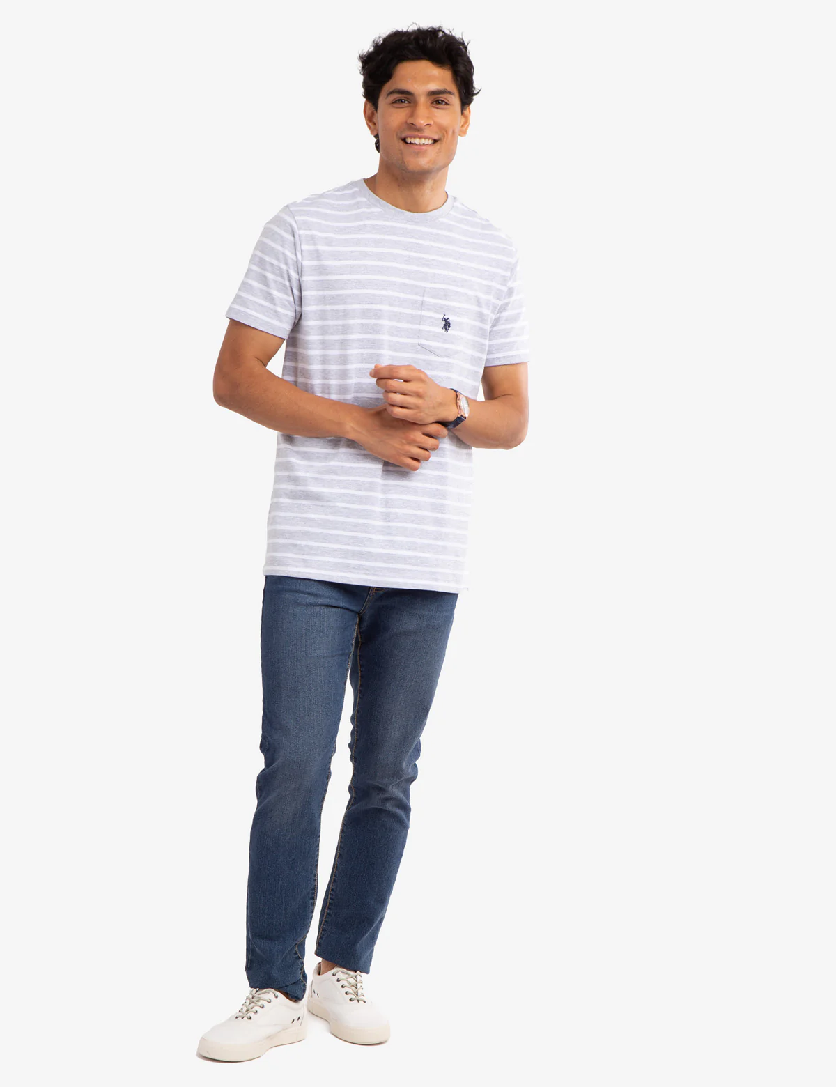 STRIPED CHEST POCKET T-SHIRT - Image 7