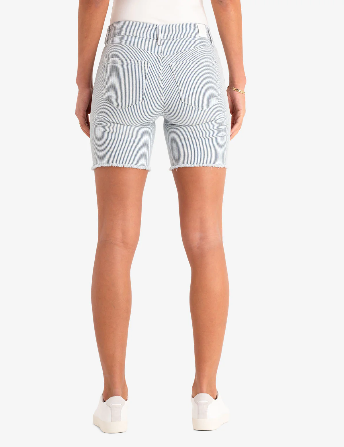 STRIPED DENIM SHORTS - Image 3