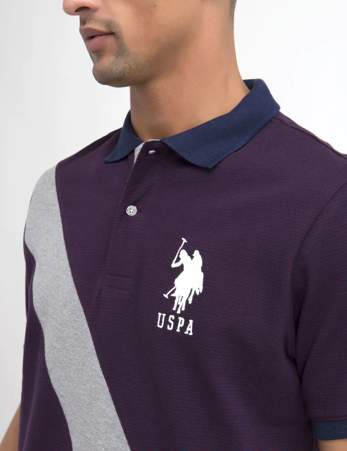 STRIPED & DIAGONAL POLO SHIRT - Image 2