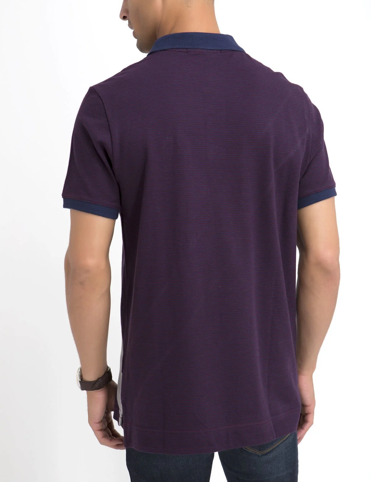 STRIPED & DIAGONAL POLO SHIRT - Image 9