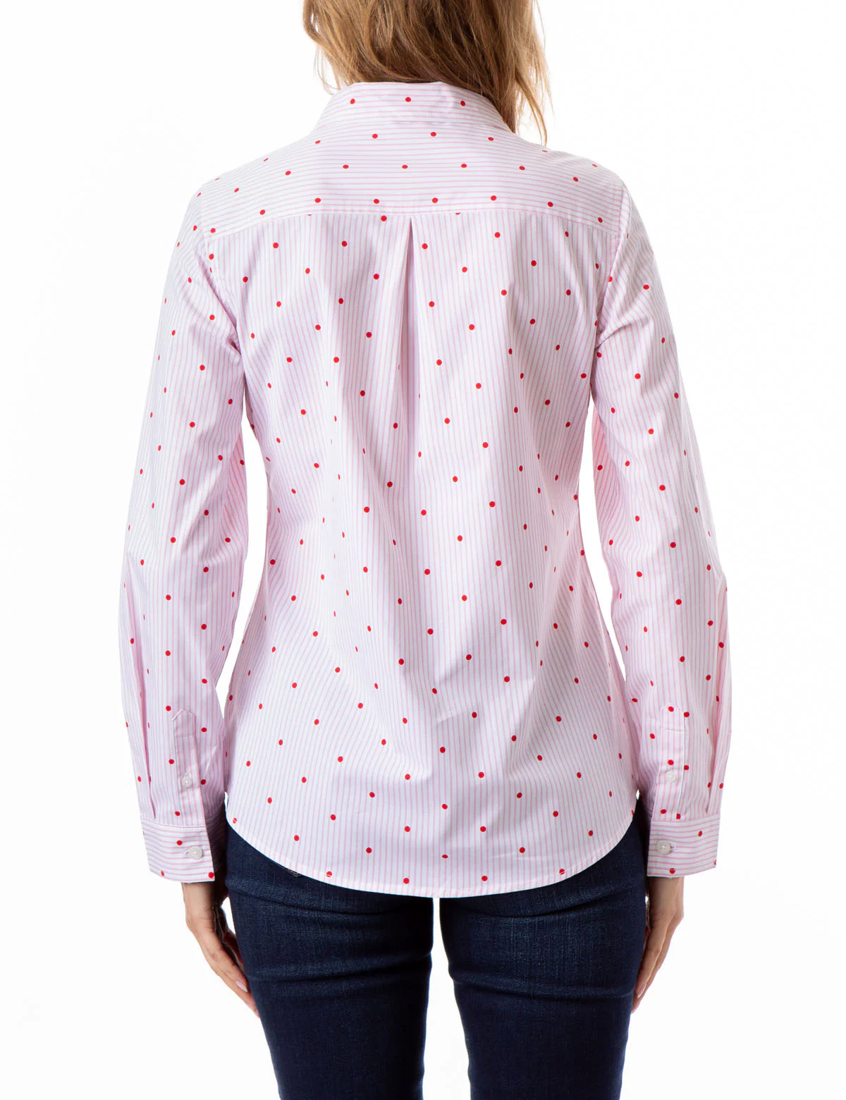 ALL OVER STRIPED DOT LONG SLEEVE SHIRT - Image 4