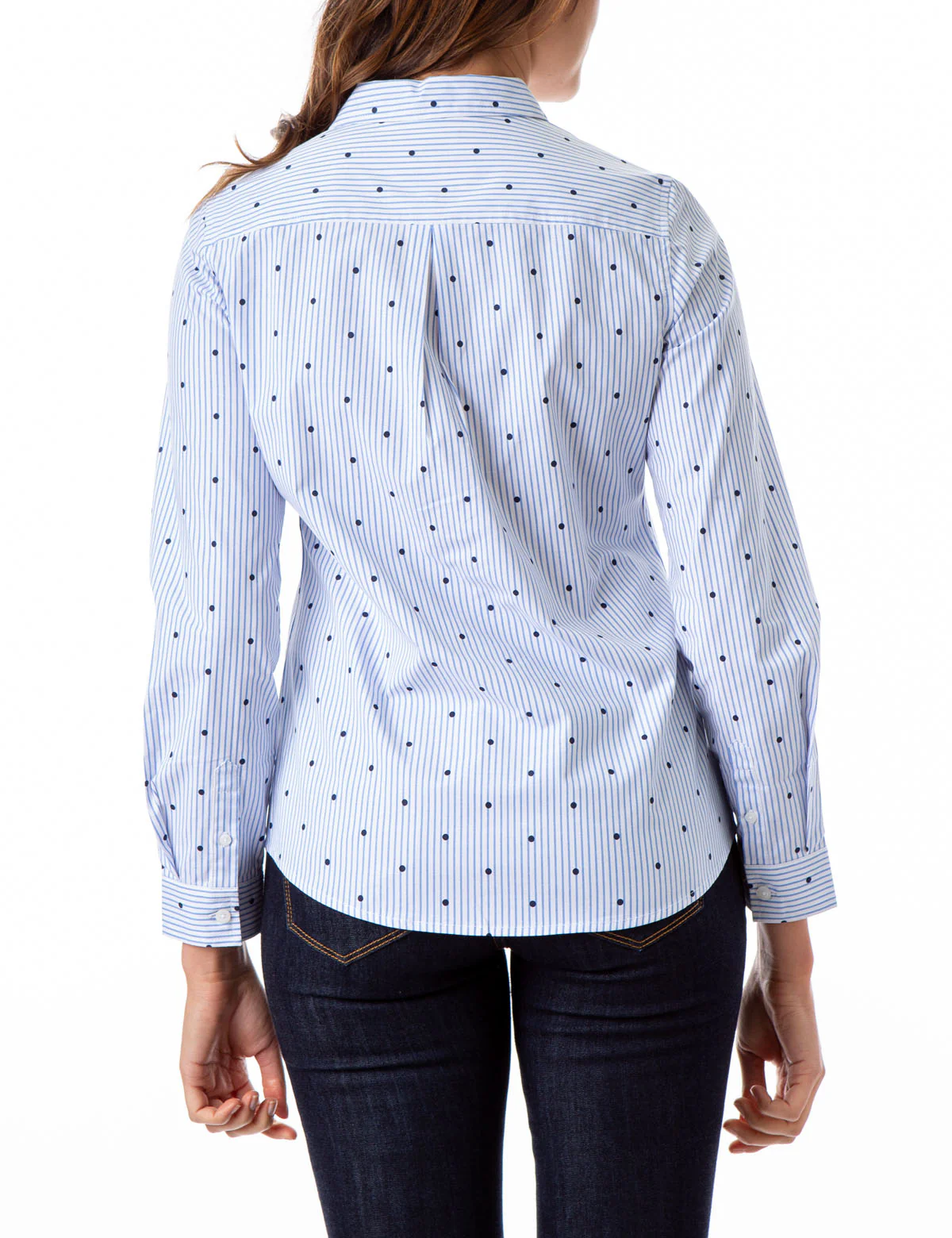 ALL OVER STRIPED DOT LONG SLEEVE SHIRT - Image 9