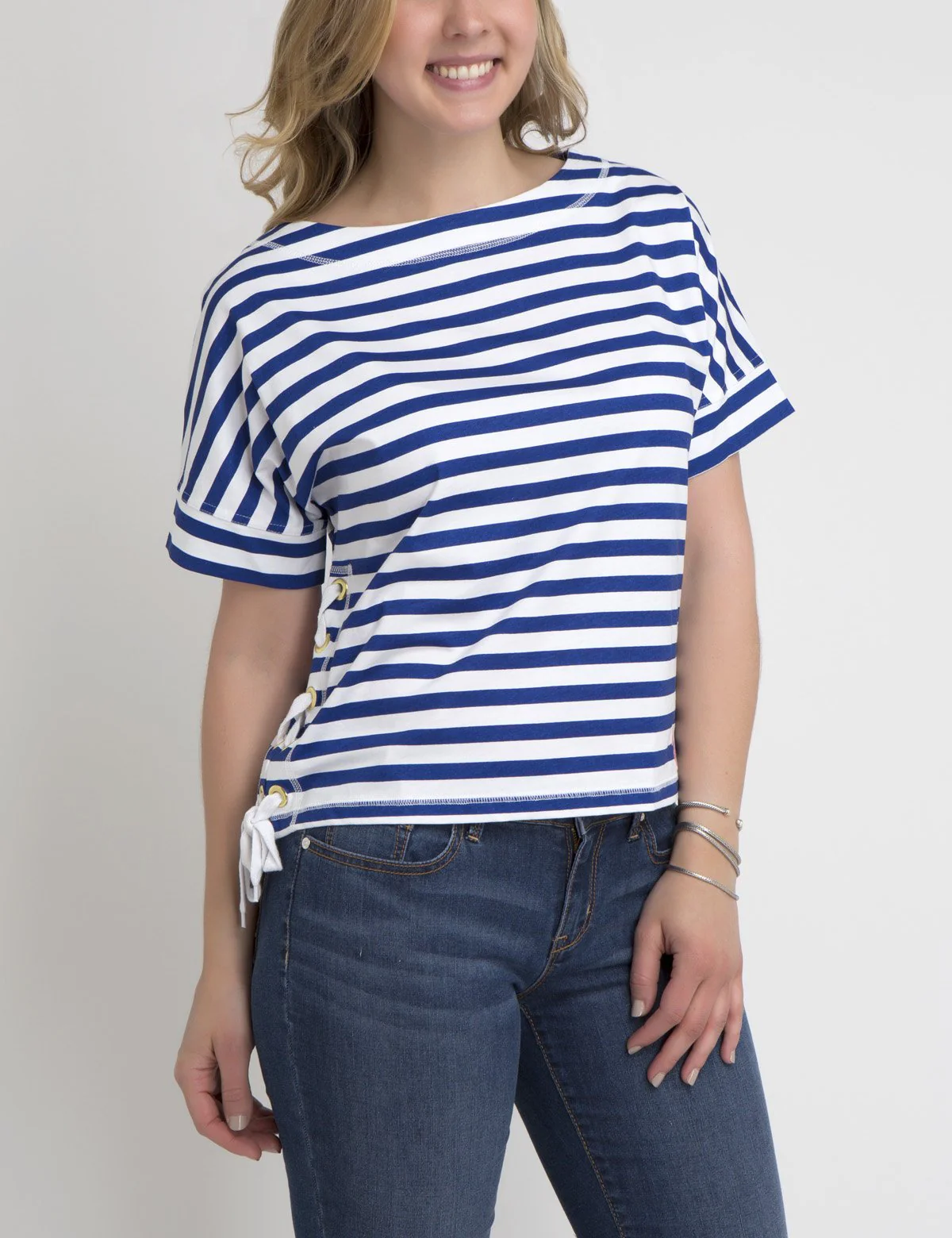 STRIPED LACEUP T-SHIRT - Image 13