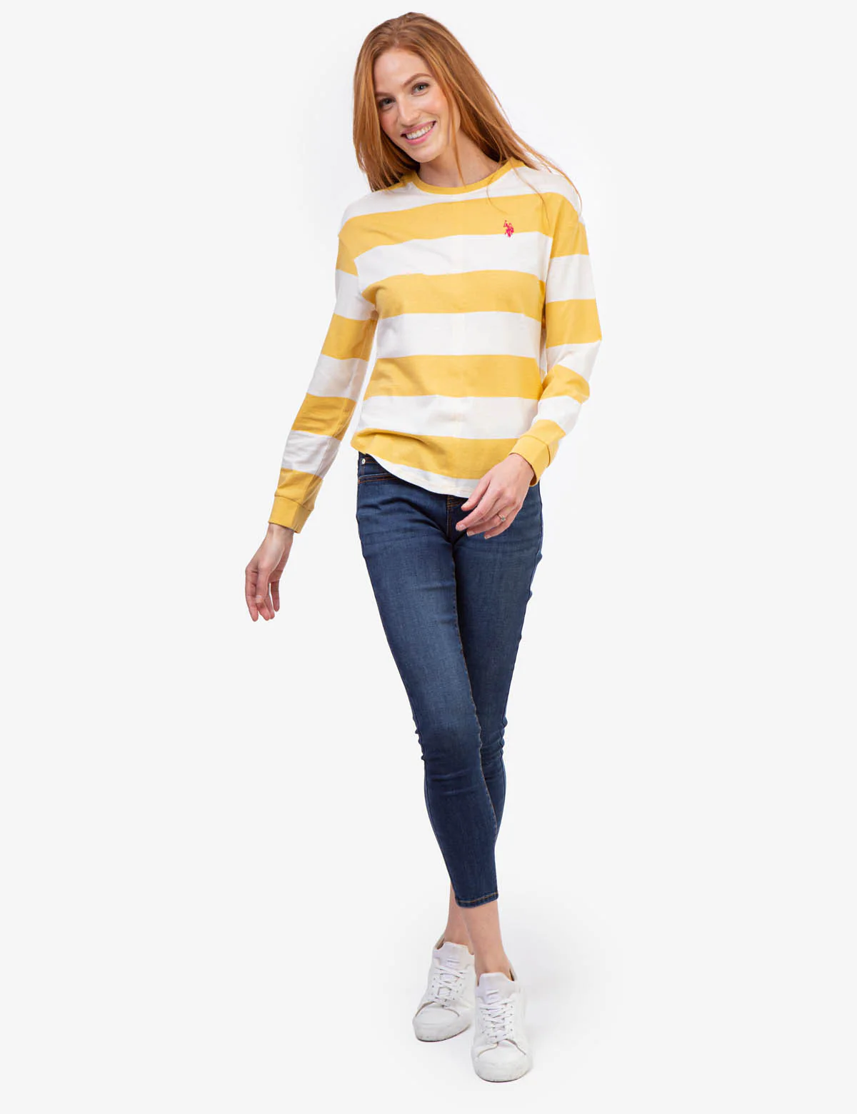 STRIPED LONG SLEEVE CREW NECK TOP - Image 2